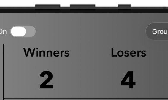 Euchre scorekeeper app displaying the current game score for both teams