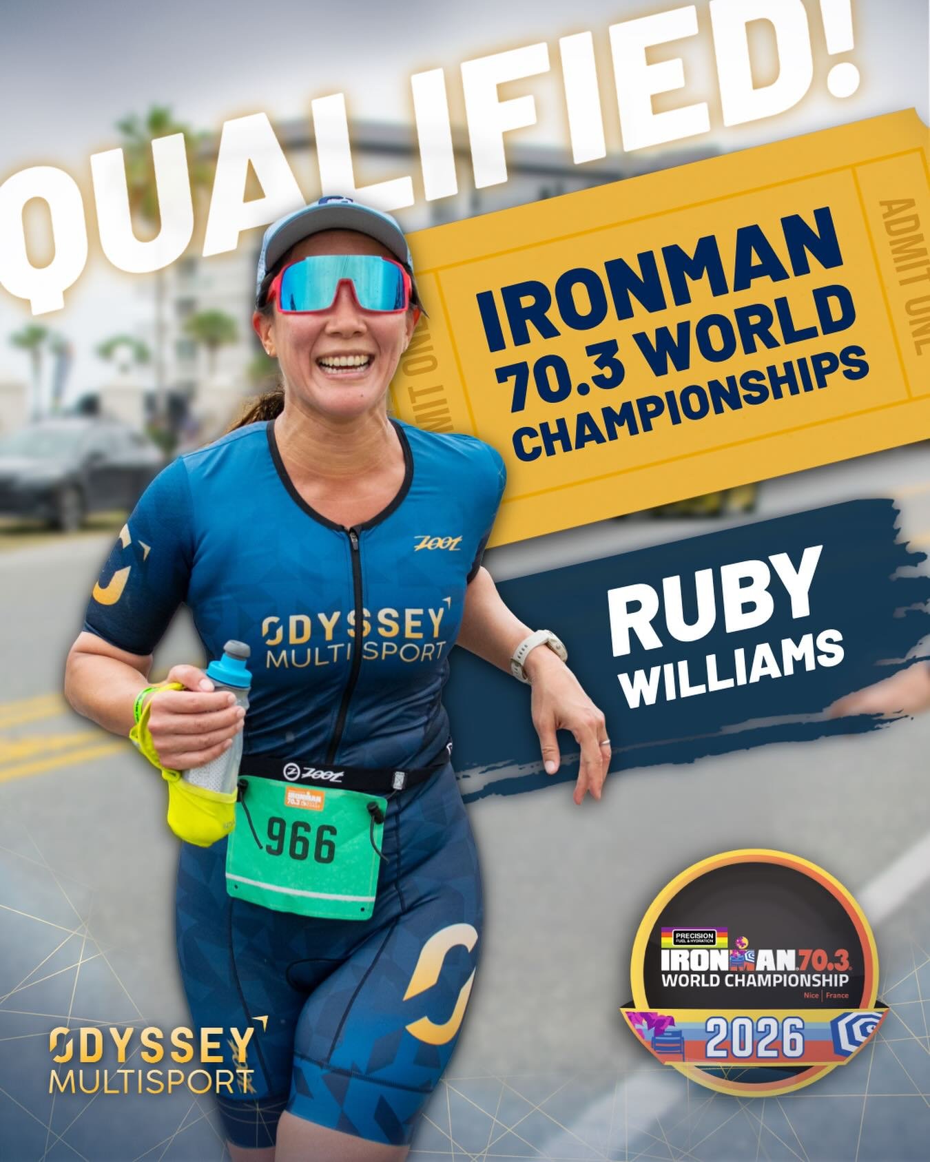 Looks like we&rsquo;re going to have an Odyssey Multisport party in France this fall&hellip;huge congratulations to Ruby Williams on becoming our 4th 70.3 World Championships qualifier this past weekend!!🎉 Could not be prouder of her performance at 