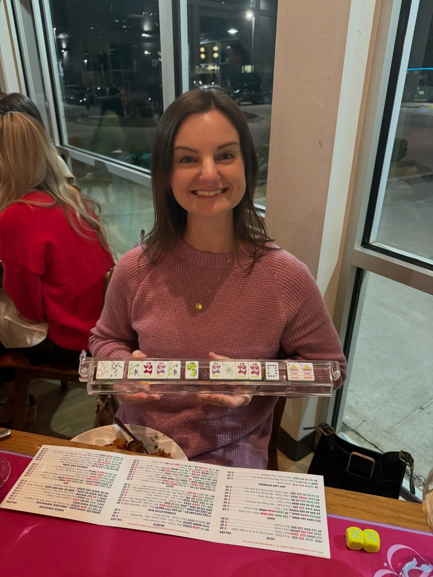 MAHJONG! A look at our winners last night. One of our beginners got her VERY FIRST mahjong and we are so proud! Come play with us next time! 

Yukon, OK
Yukon, OK Mahjong 
Oklahoma Mahjong
Oklahoma City Mahjong Lessons