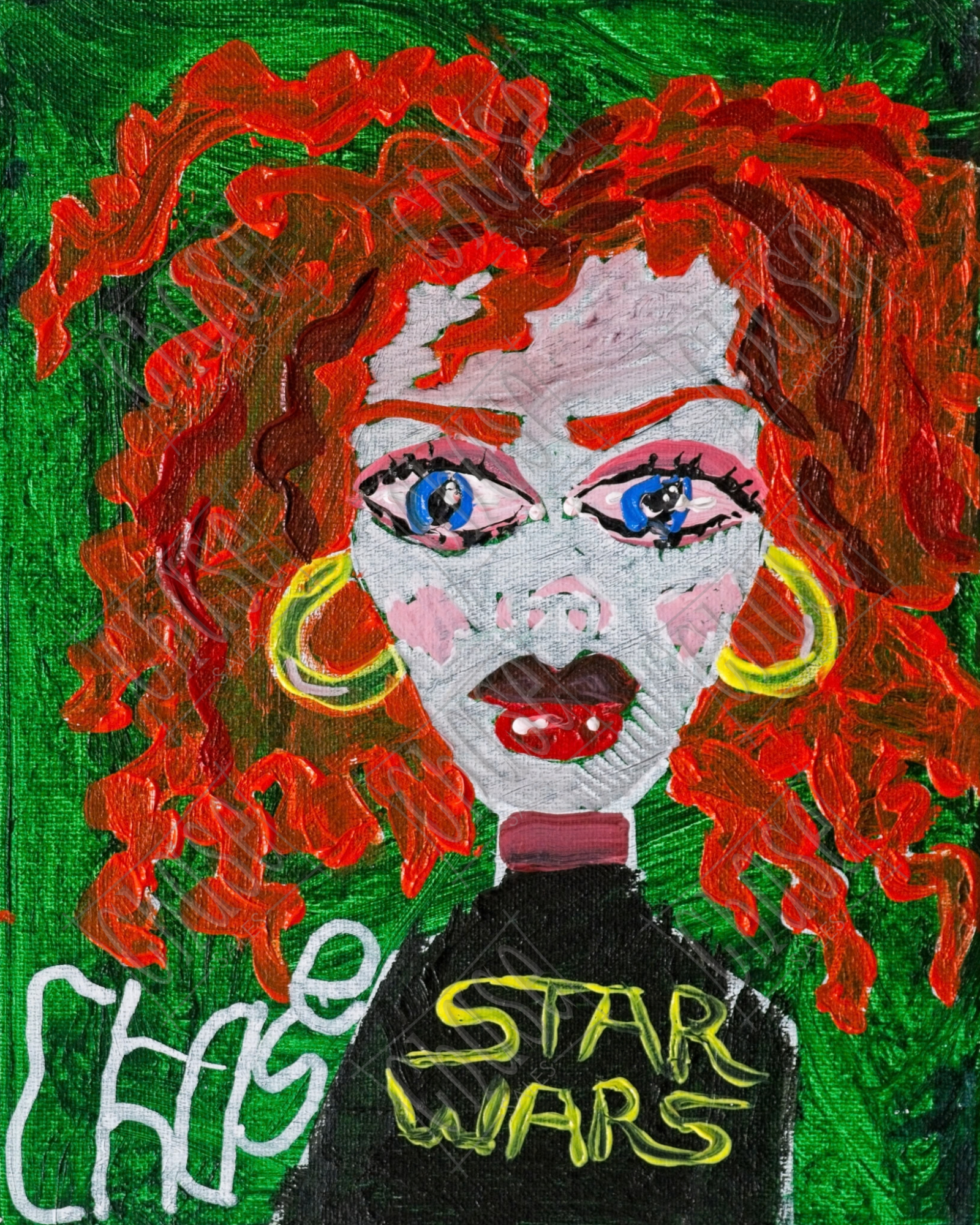 Fangirls: Curls (8X10) - Painted 10/24/2025 - ORIGINAL: Available - PRINTS: Available