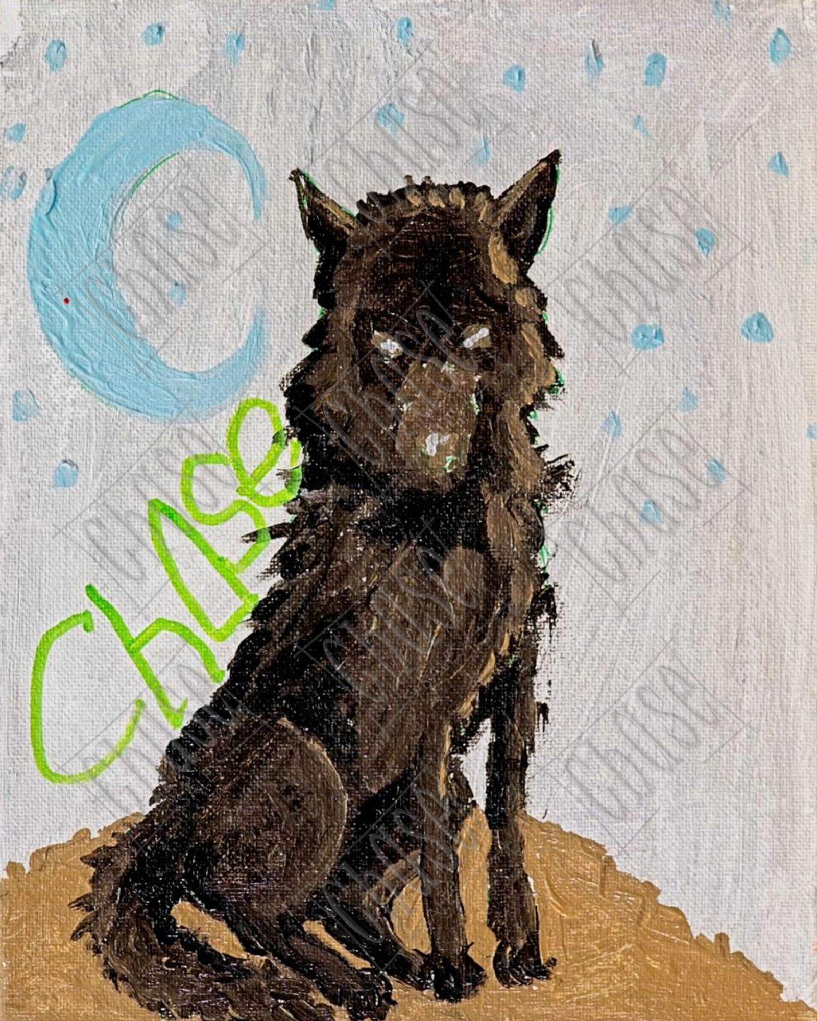 Wolf Moonlight (8x10) - Painted 5/22/2026 - ORIGINAL: Available - PRINTS: Available