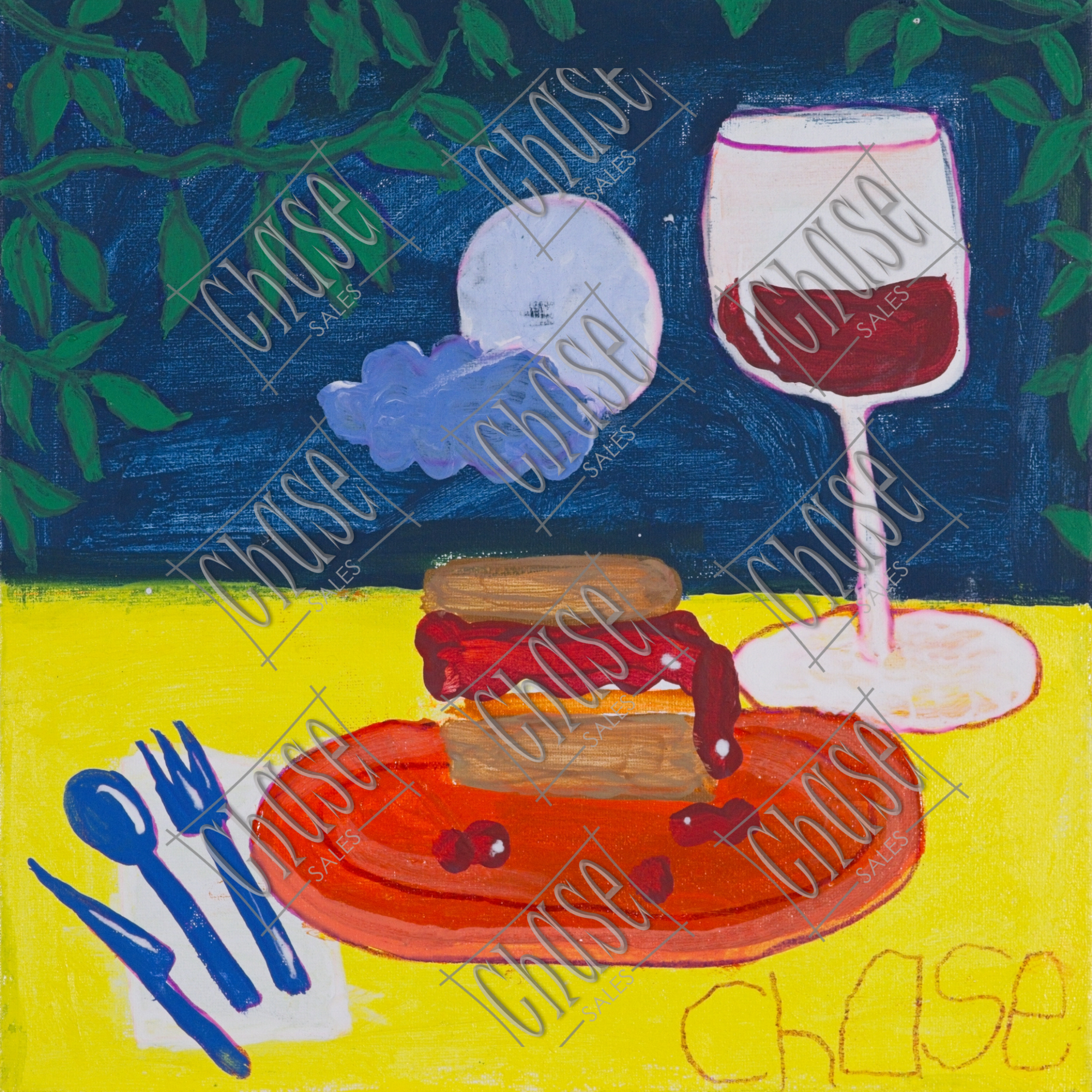 PB&J in the Moonlight (12x12) - Painted 8/8/2024 - ORIGINAL: Available - PRINTS: Available