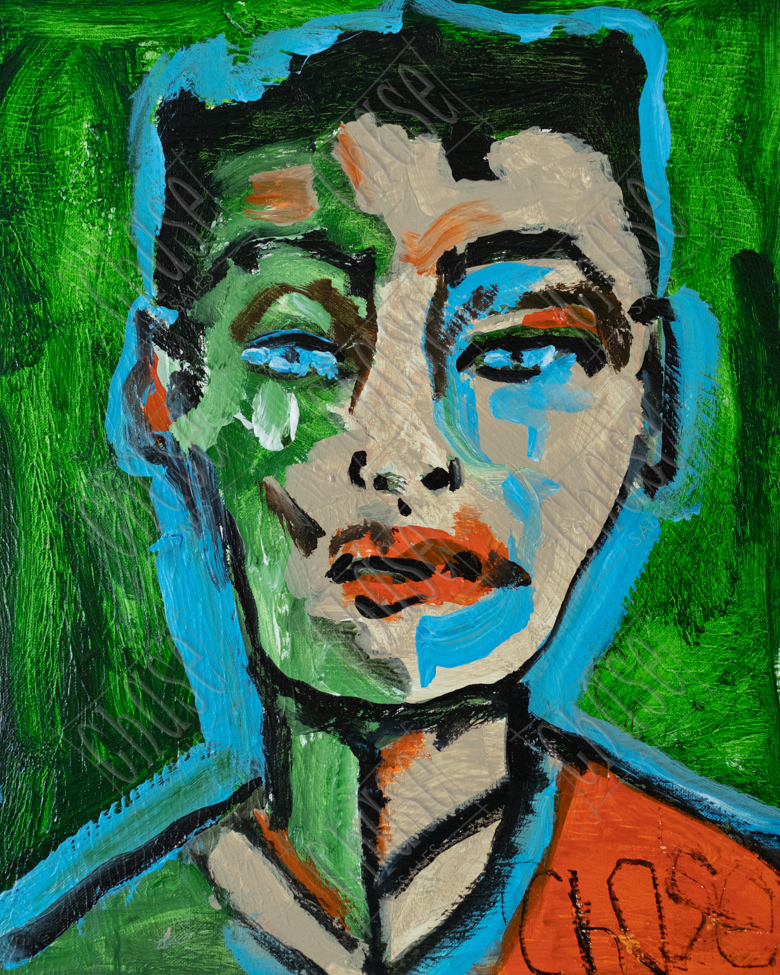 One Orange Shoulder (16X20) - Painted 4/15/2022 - ORIGINAL: Available - PRINTS: Available