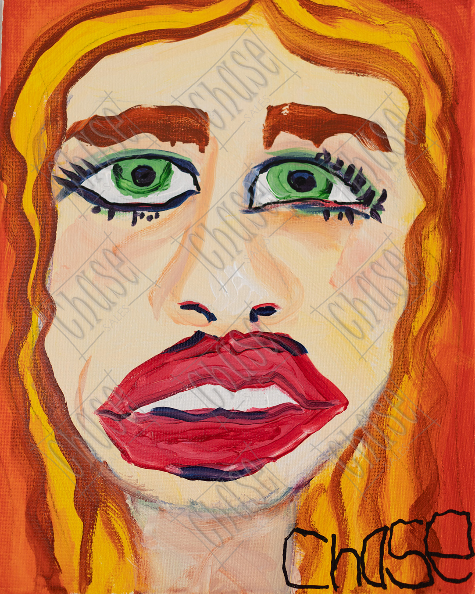 Green Eyed Grief (11X14) - Painted 4/21/2023 - ORIGINAL: Available - PRINTS: Available