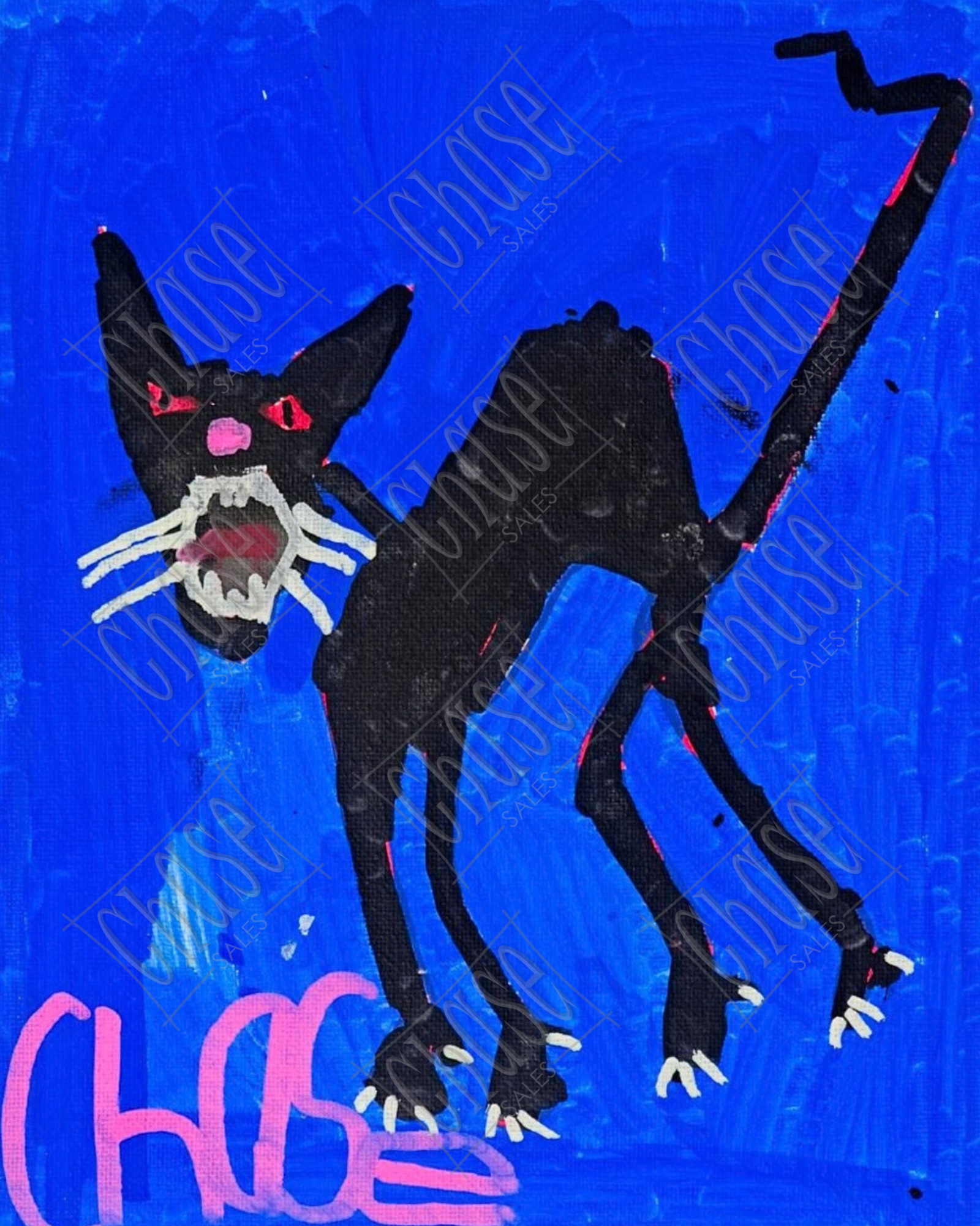 Spooky Cat (8x10) - Painted 7/17/2026 - ORIGINAL: Available - PRINTS: Available