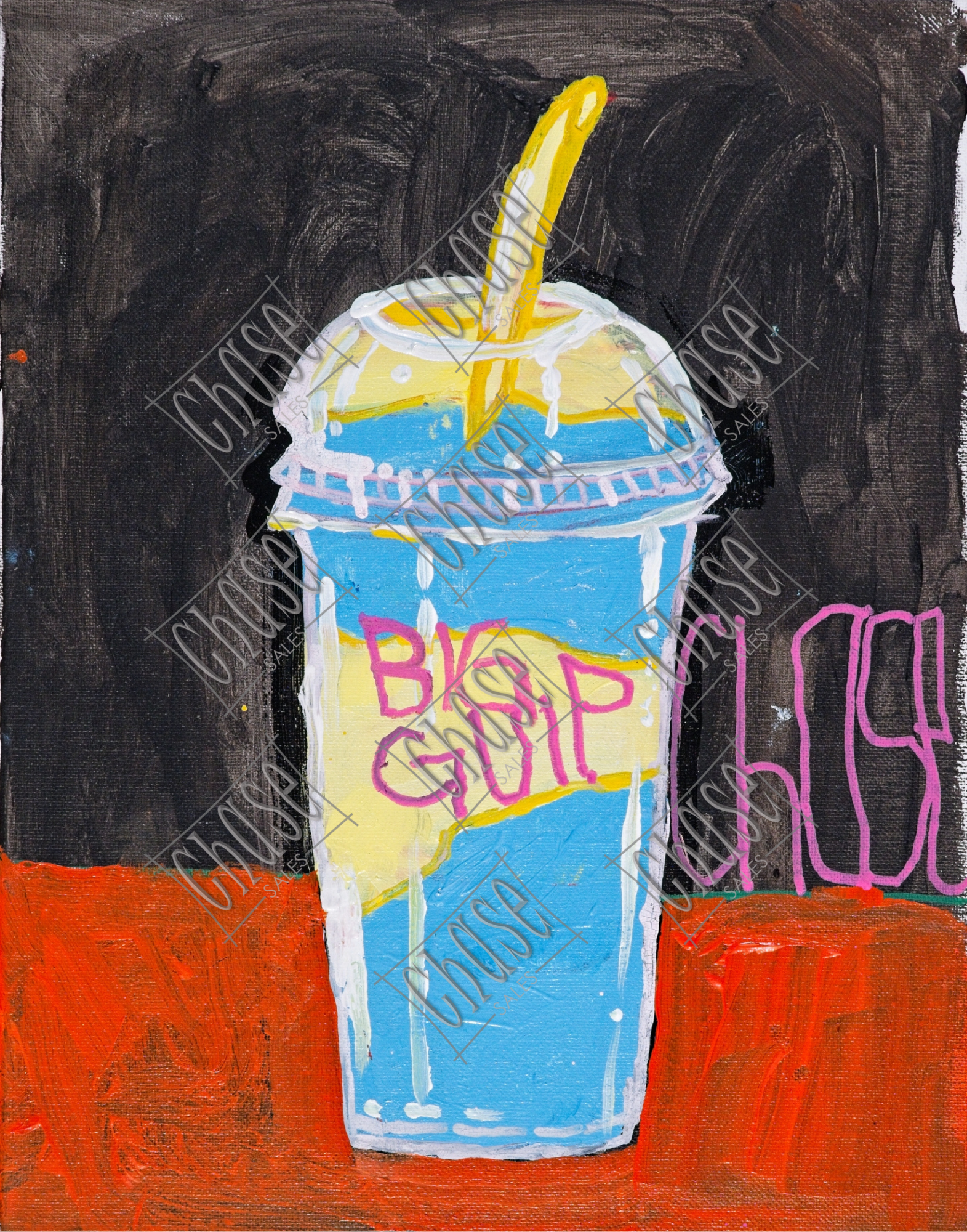 Big Gulp Slurpee (11x14) - Painted 11/8/2024 - ORIGINAL: Available - PRINTS: Available