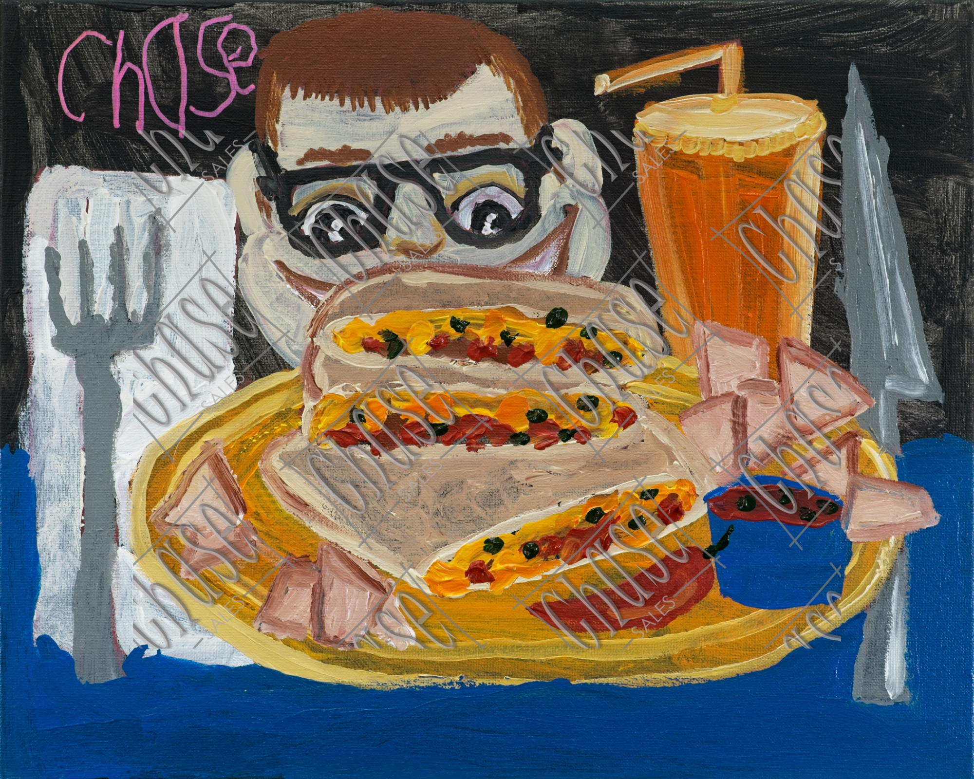 Chase's Crunchwrap (16x20) - Painted 3/7/2025 - ORIGINAL: Available - PRINTS: Available