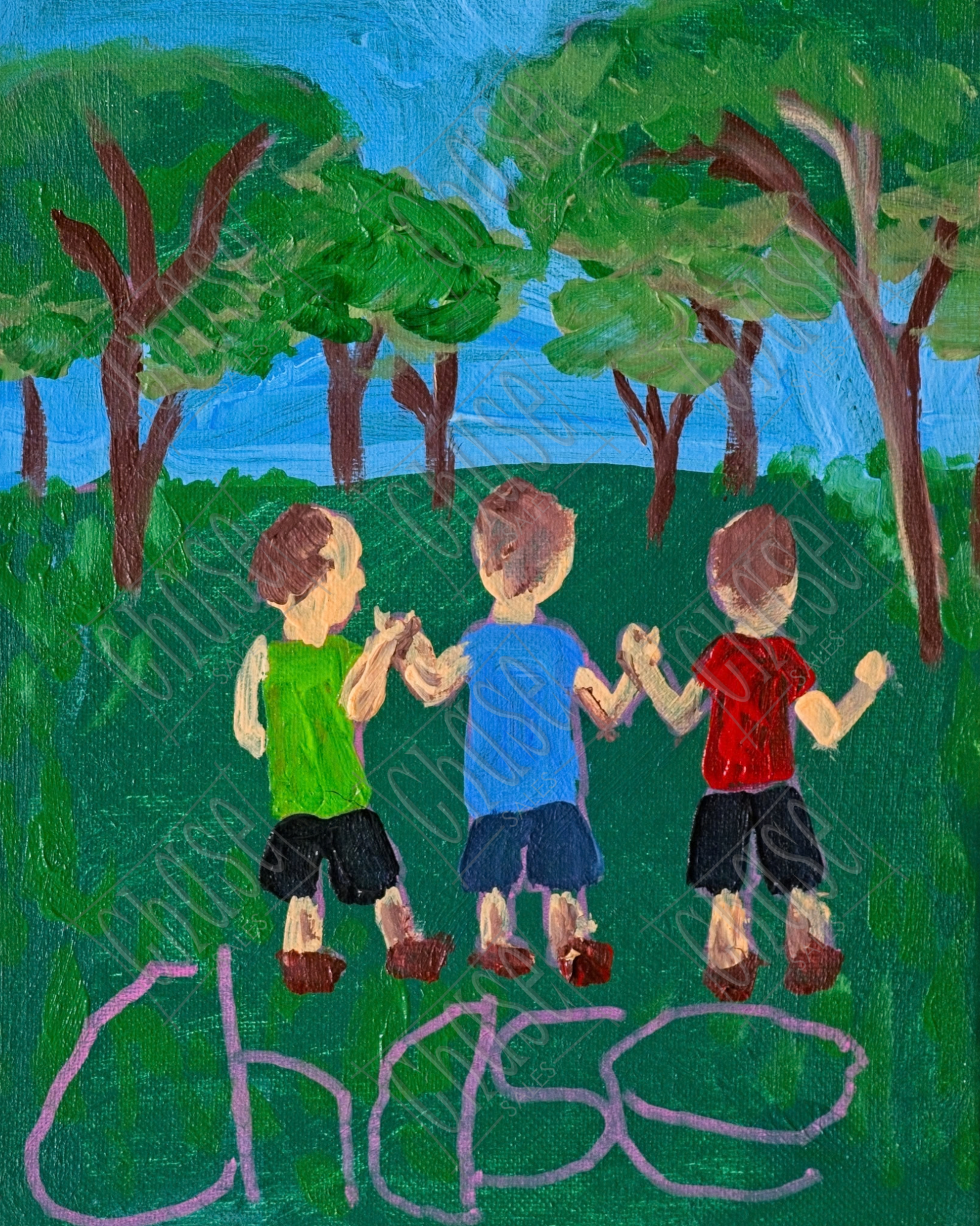 The Boys (8X10) - Painted 9/5/2025 - ORIGINAL: Not Available - PRINTS: Available