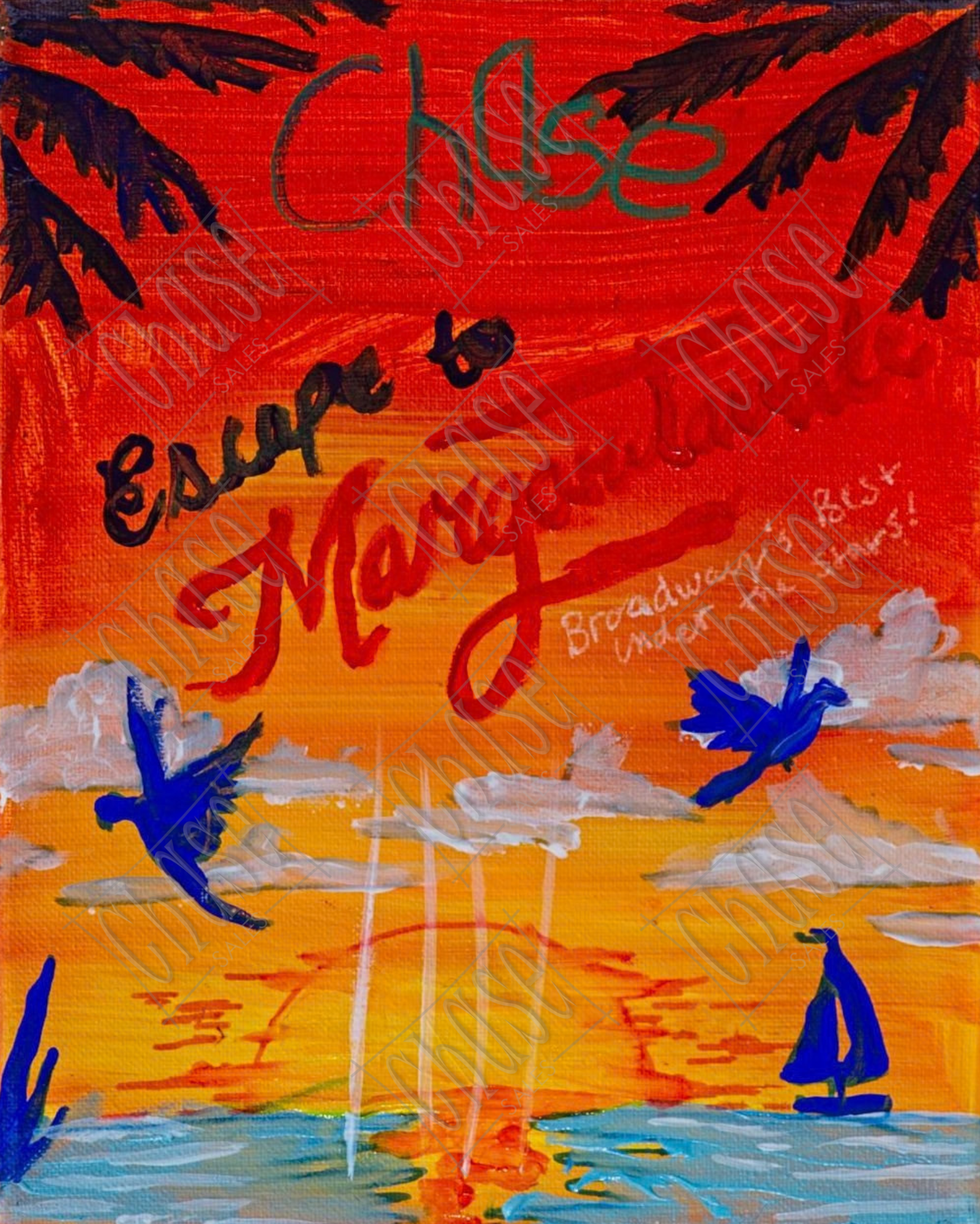 Moonlight Series: "Escape to Margaritaville" (8x10) - Painted 3/27/2026 - ORIGINAL: Available - PRINTS: Available