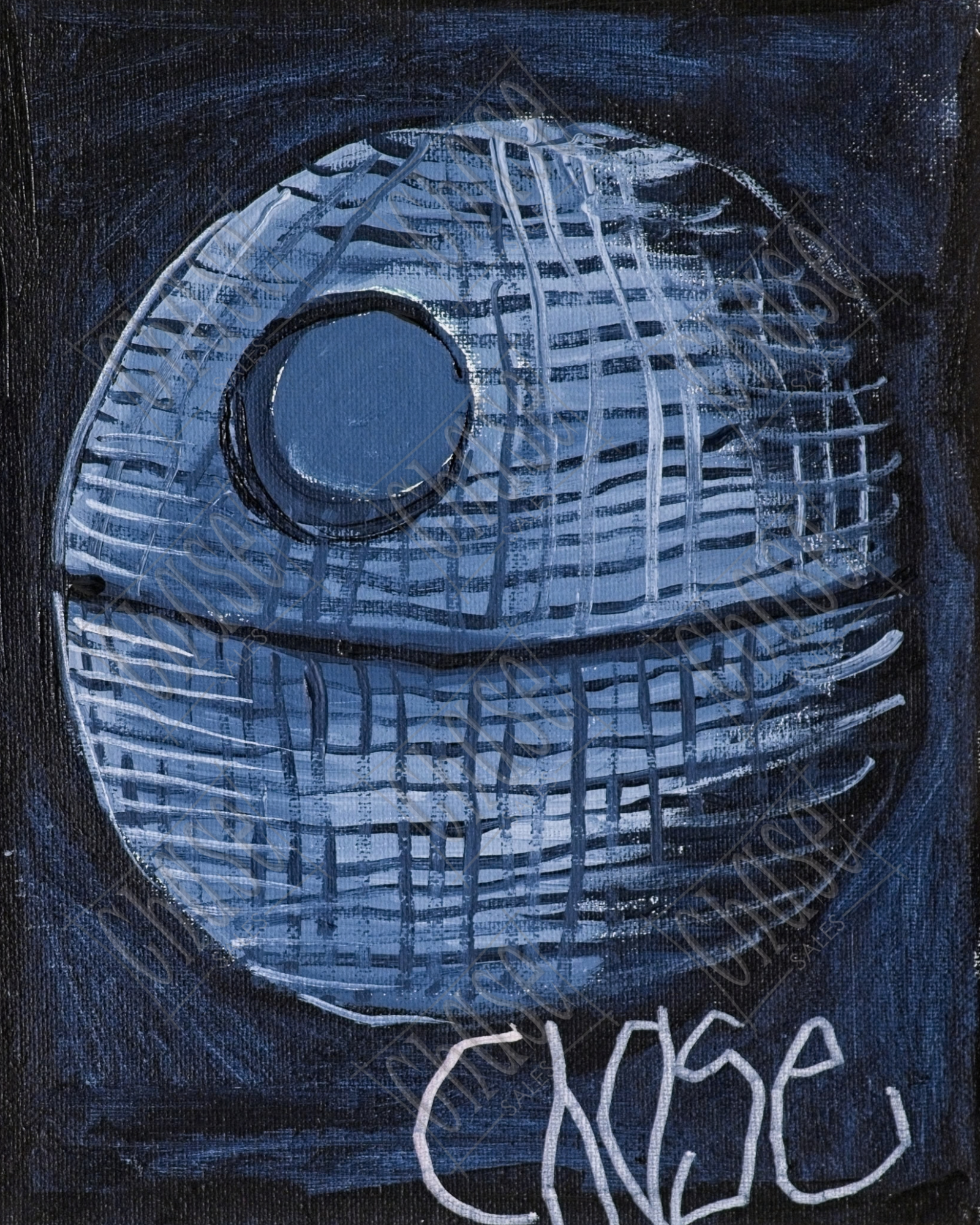 Death Star (8x10) - Painted 10/3/2025 - ORIGINAL: Available - PRINTS: Available