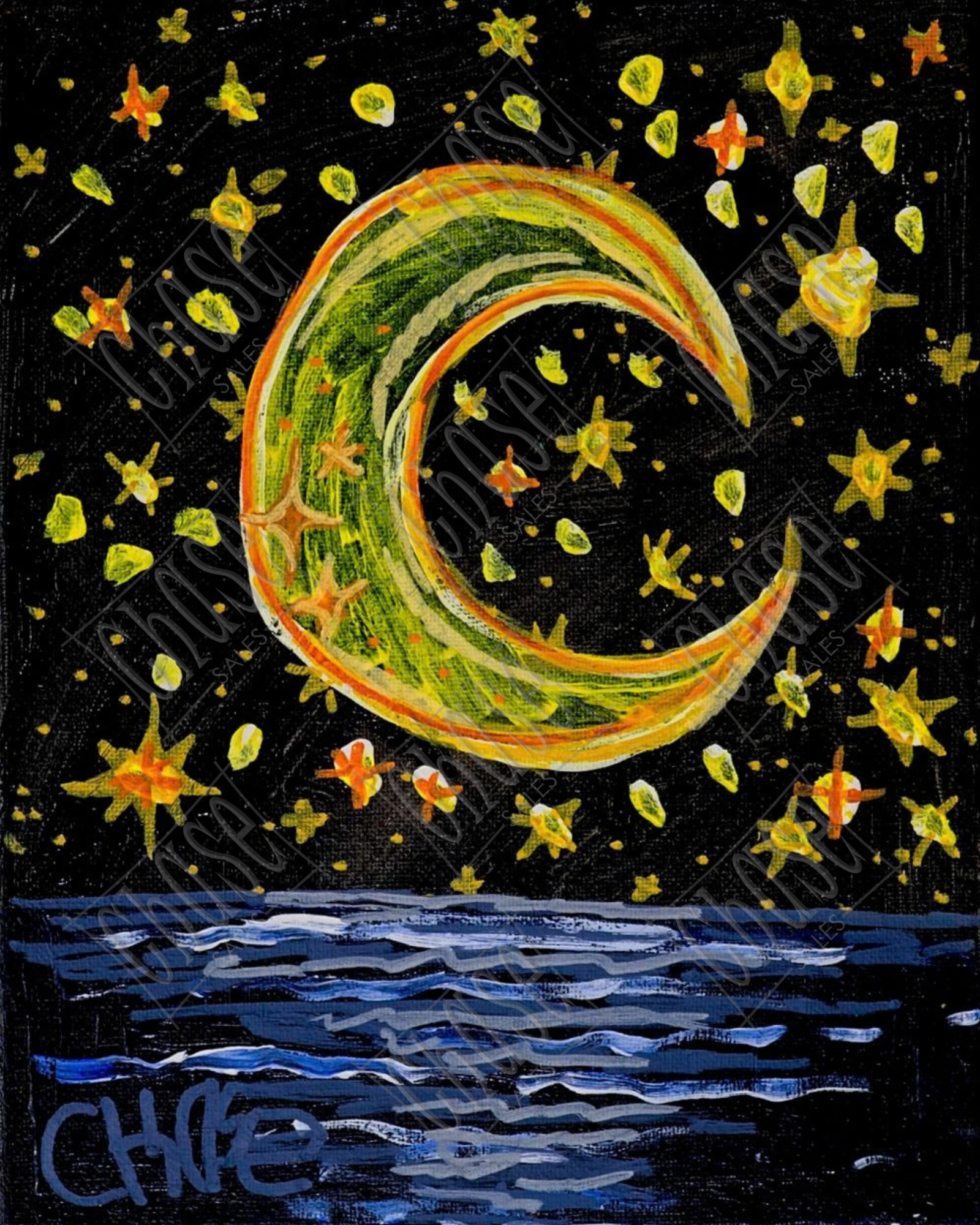 Night Sky (8X10) - Painted 7/3/2026 - ORIGINAL: Available - PRINTS: Available