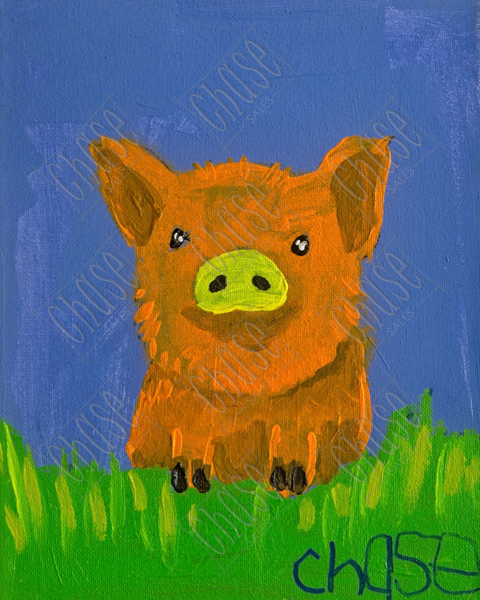 Farm Set: Babe (8x10) - Painted 6/13/2025 - ORIGINAL: Not Available - PRINTS: Available