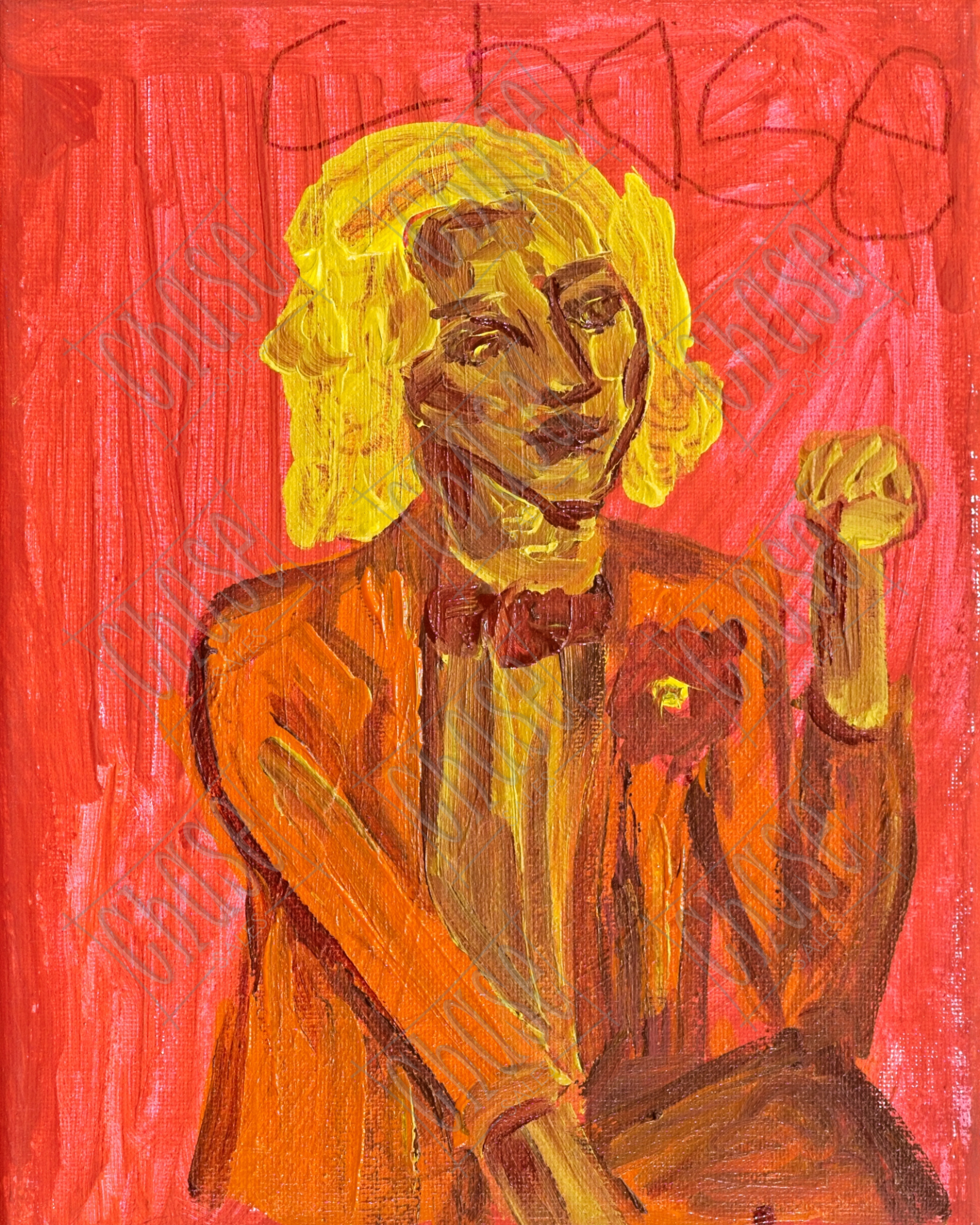 Spanish Set: Gent in Orange (8x10) - Painted 1/3/2025 - ORIGINAL: Available - PRINTS: Available