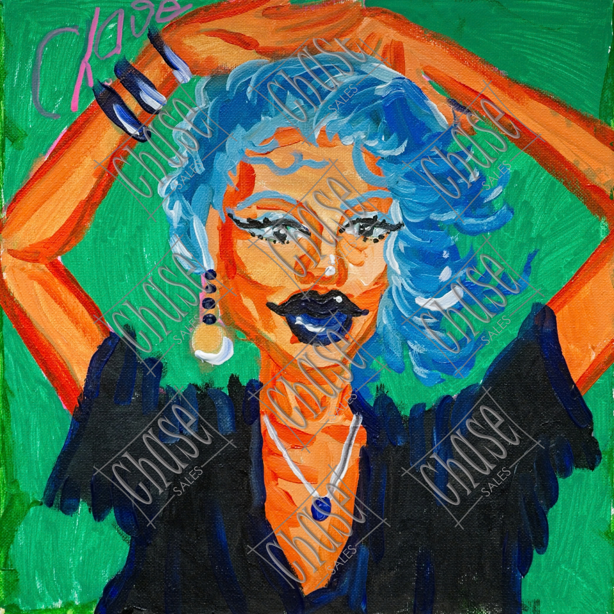 Greying Goth (10x10) - Painted 8/29/2025 - ORIGINAL: Available - PRINTS: Available