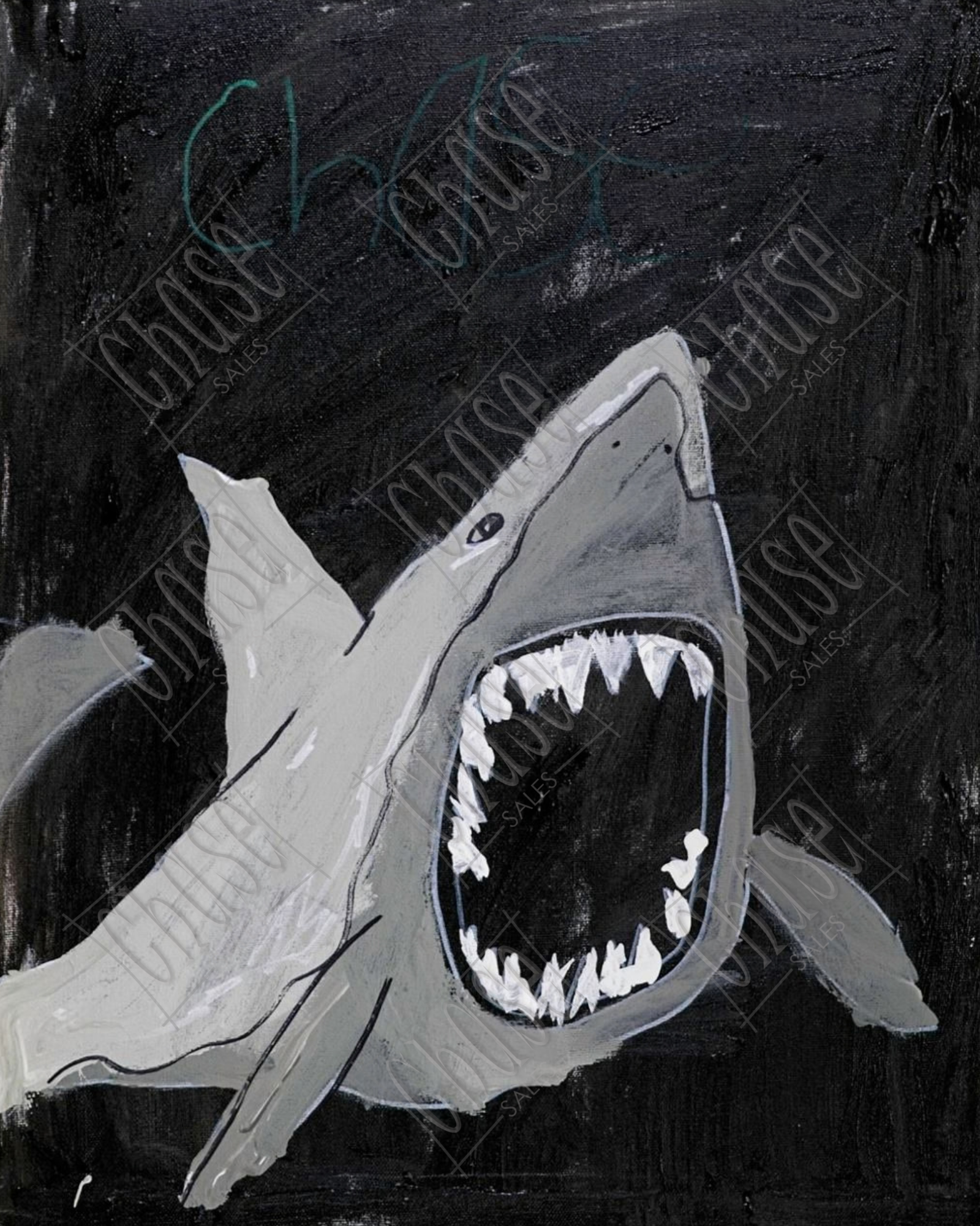 Jaws (16x20) - Painted 11/21/2025 - ORIGINAL: Available - PRINTS: Available