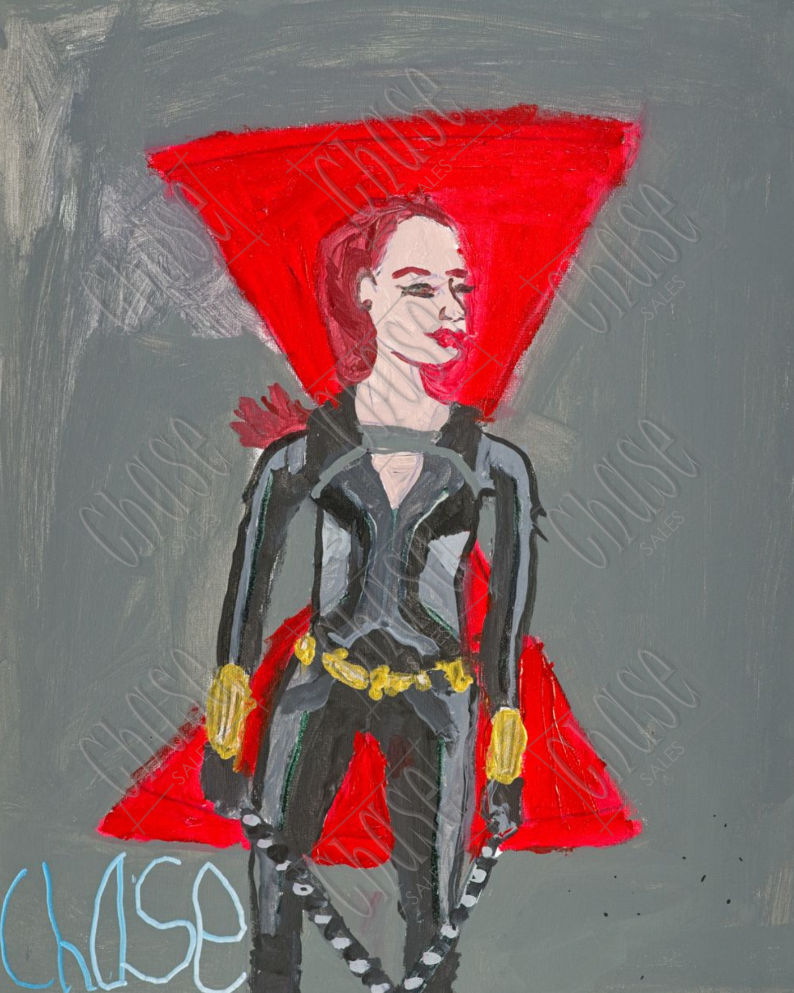 Black Widow 2.0 (16x20) - Painted 12/8/2023 - ORIGINAL: Available - PRINTS: Available