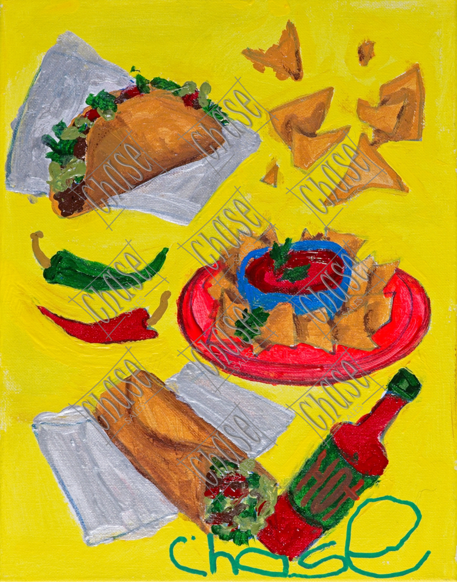 Taco Feast (11x14) - Painted 9/12/2024 - ORIGINAL: Available - PRINTS: Available