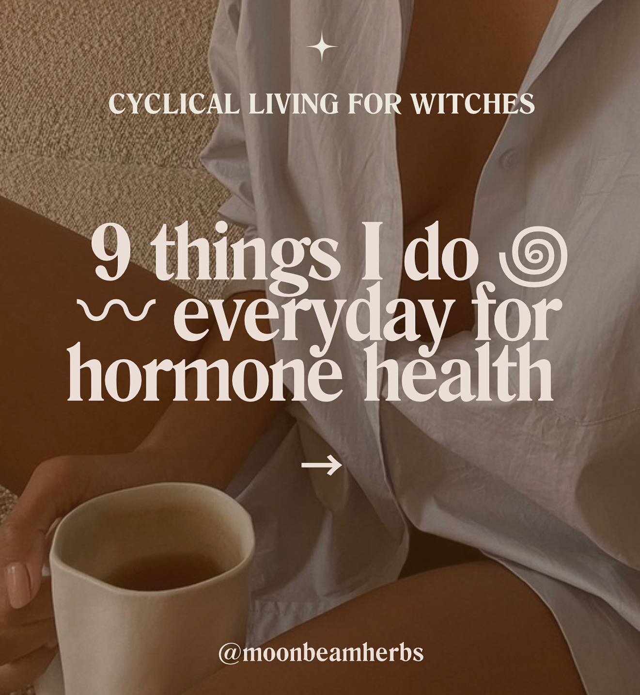 9 things I do everyday for hormone health 🔮

Our cycles, hormones &amp; reproductive health are key to our physical, emotional &amp; spiritual wellbeing ✨

If they&rsquo;re out of balance? It can have a huge influence on pretty much everything else 