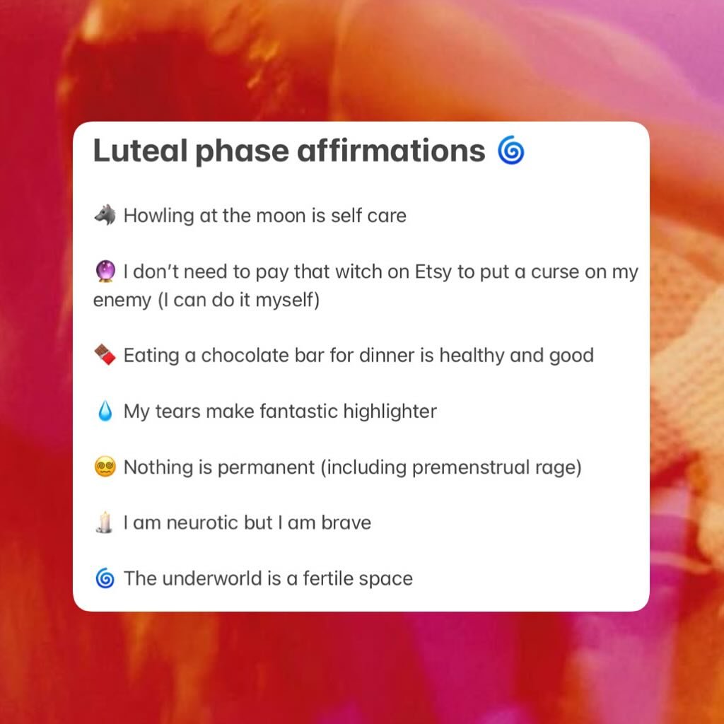 And so it is 🙏✨🌀

#luteal #lutealphase #cyclesyncing #period #cycletracking #cyclicalliving #pms #womenshealth