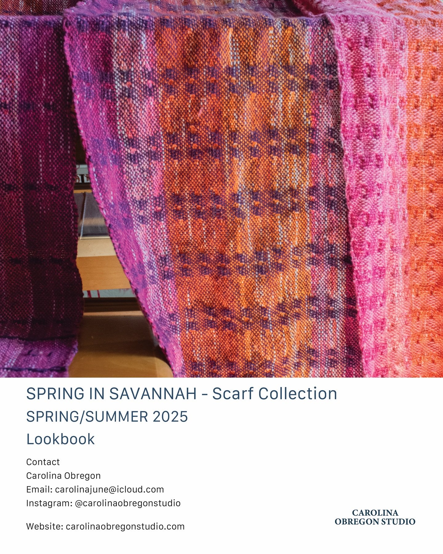 LOOKBOOK for The Spring in Savannah - Scarf Collection (5/5)! Woven using hand painted 100% Organic Cotton and inspired by the beautiful spring season here in Savannah, Georgia. Available Soon!!!
#woven #spring #wovenscarf #handdyed #organiccotton #f