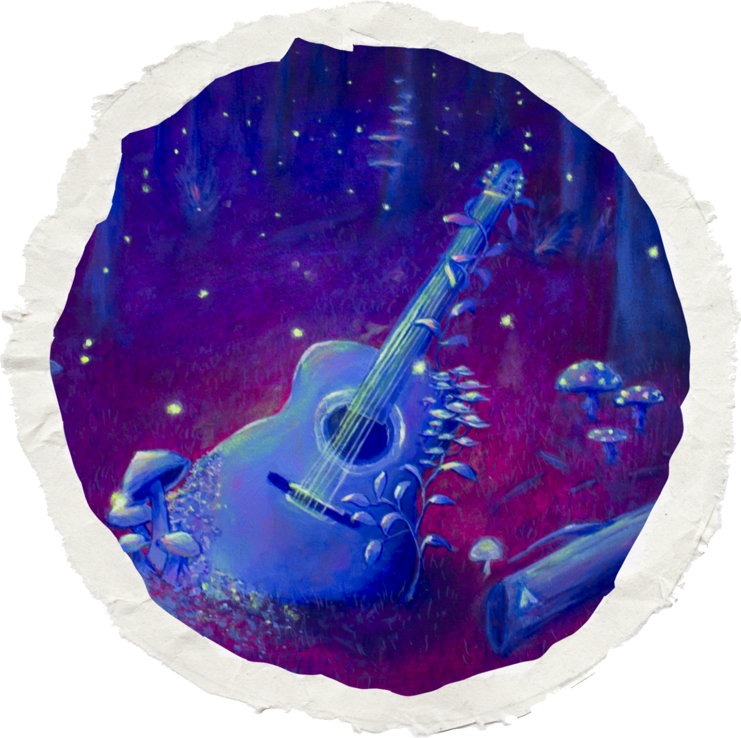 Cutout of Meaghan Sweeney's "The Mushroom Songs", 2023