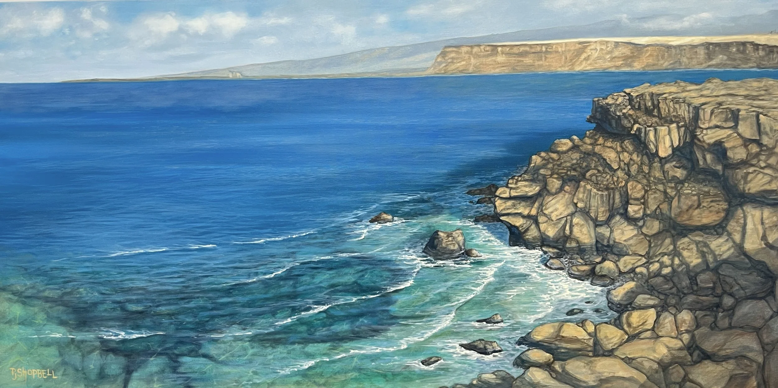 #129 The Cliffs at South Point
Oil on Gallery Wrap Canvas
48" x 24" x 1.5"