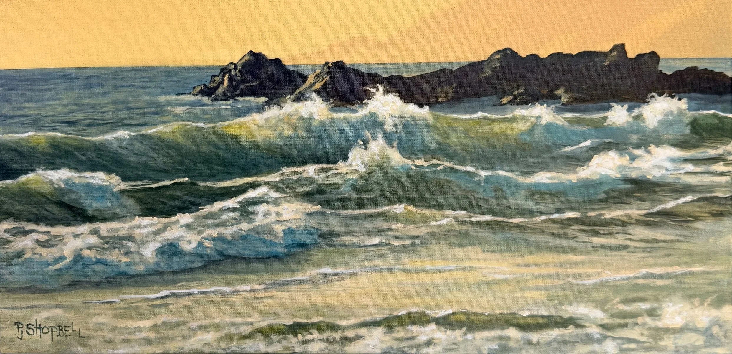 #137 Sunlit Surf
Oil on Gallery Wrap Linen
18" x 9" x 1.5"