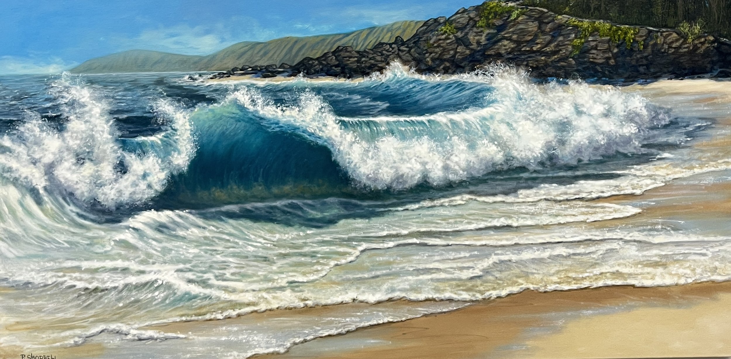 Shorebreak
Oil on Gallery Wrap Canvas
48" x 24" X 1.5”