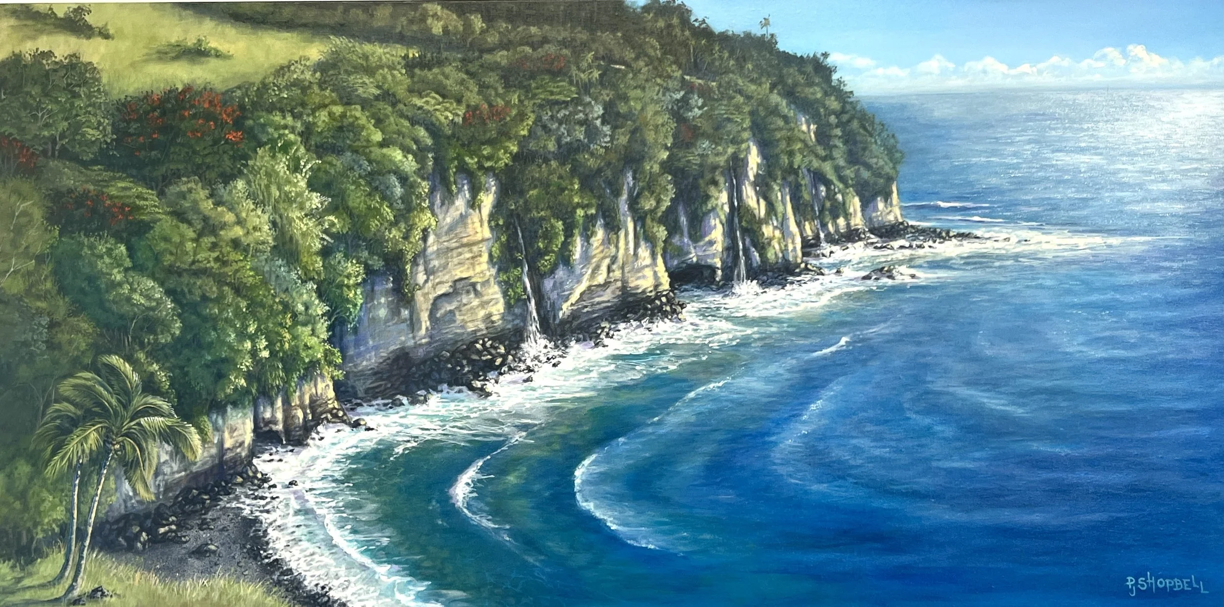  Maulua After The Rain  
Oil on Gallery Wrap Canvas
48" x 24" x 1.5"