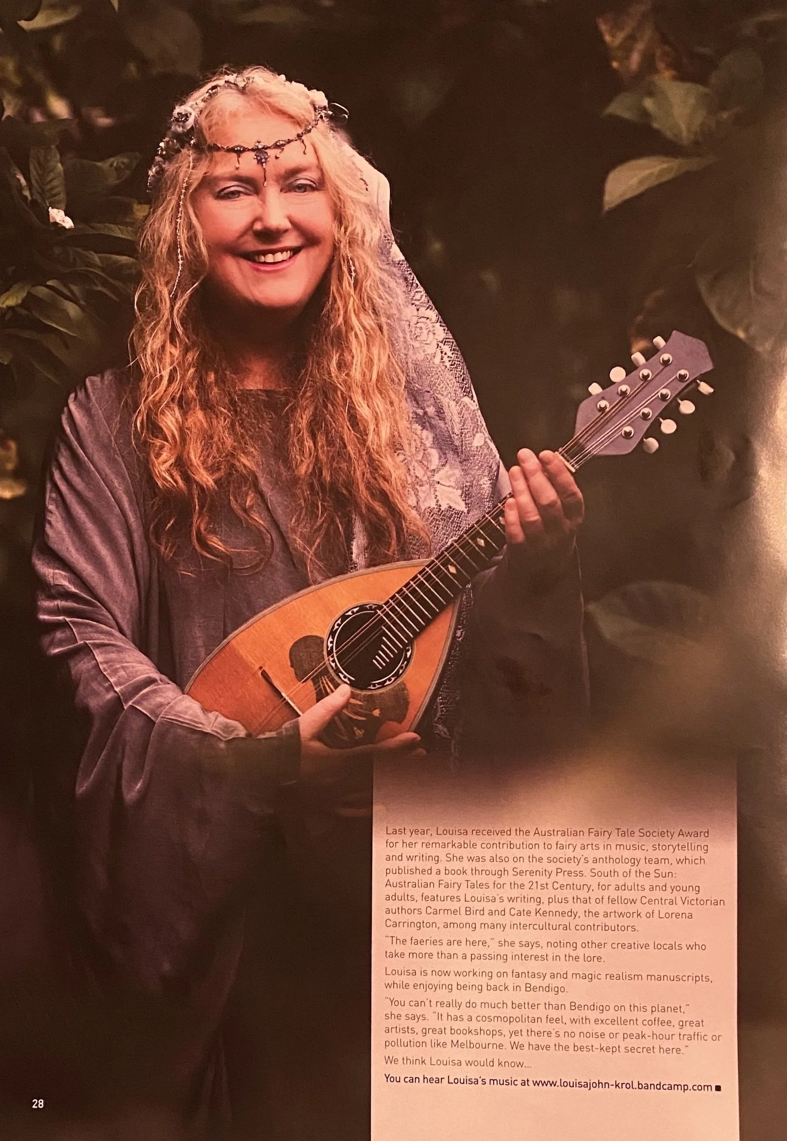 Louisa in Bendigo mag last page.JPG