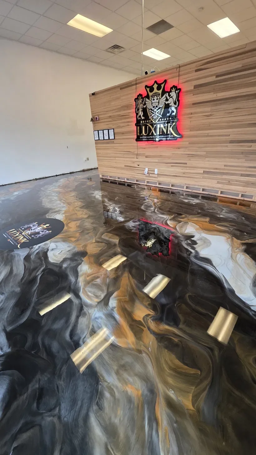metallic floor