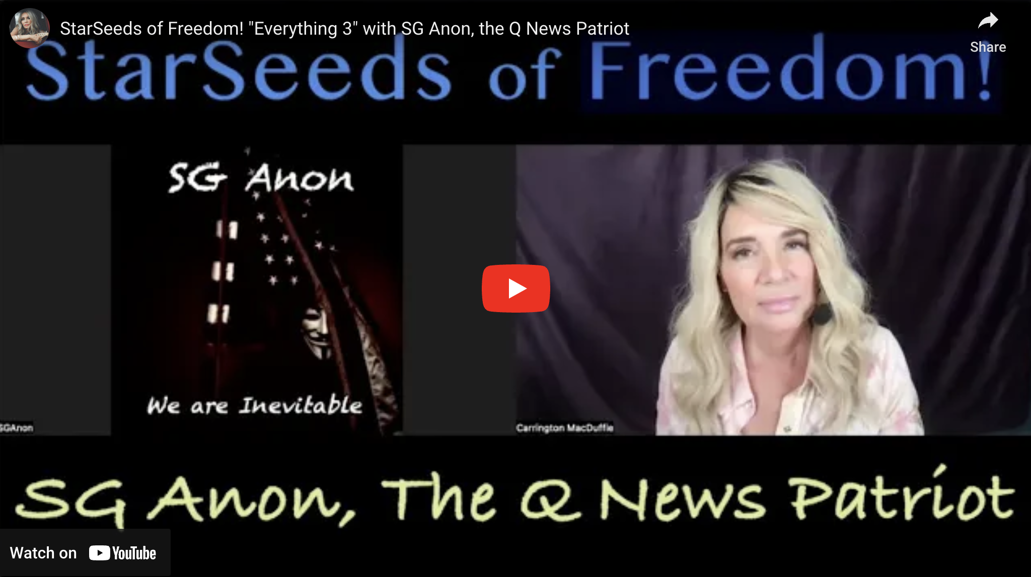StarSeeds of Freedom! "Everything 3" with SG Anon, the Q News Patriot