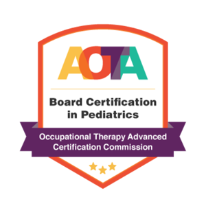 Logo for AOTA Certification in Pediatrics