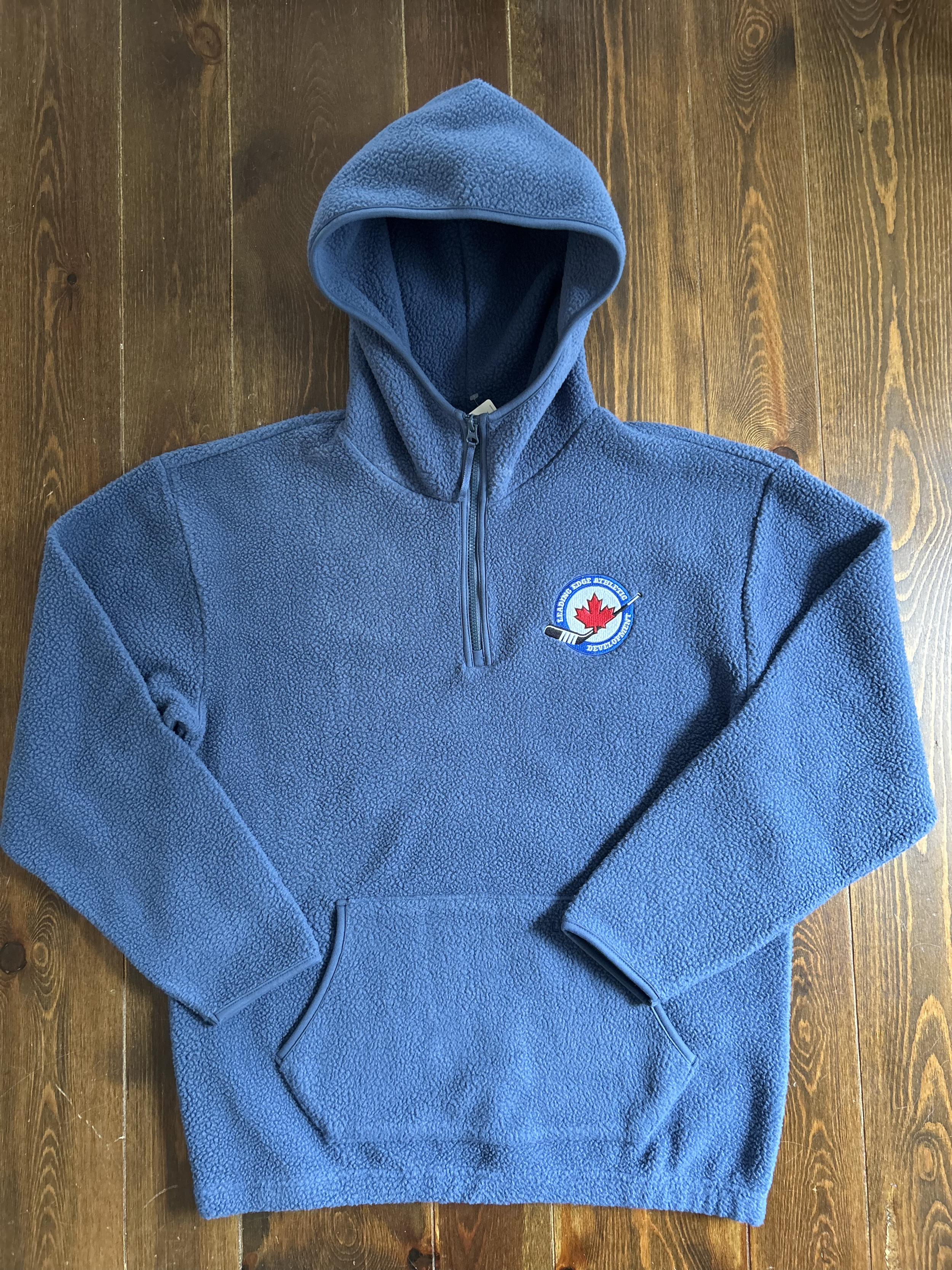 Blue Fleece Hockey Hoodie