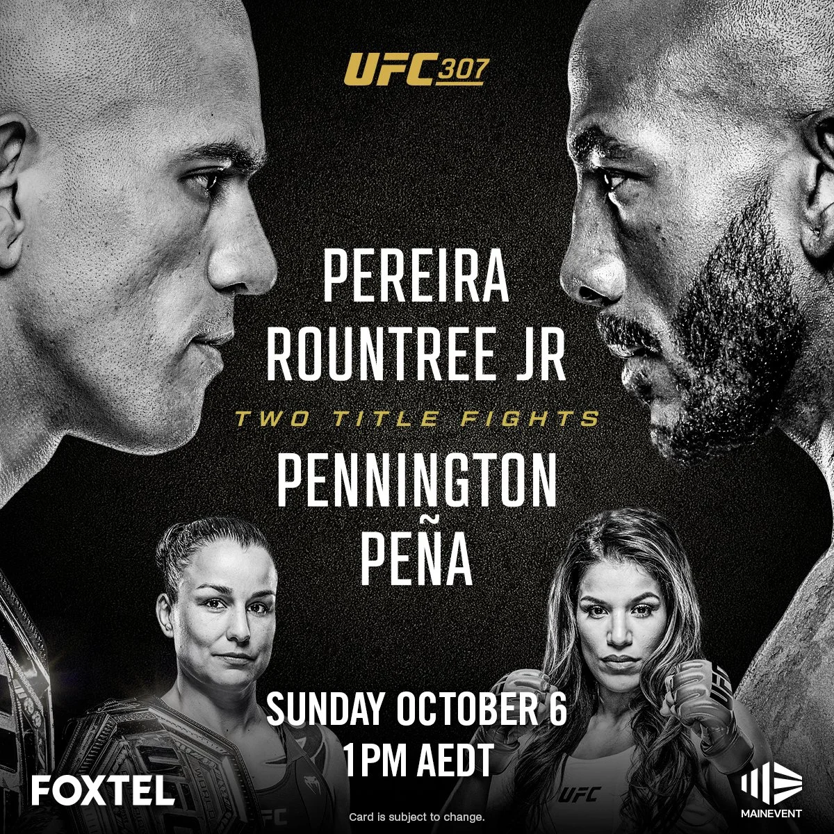 UFC 307: Alex Pereira vs Khalil Rountree Jr.