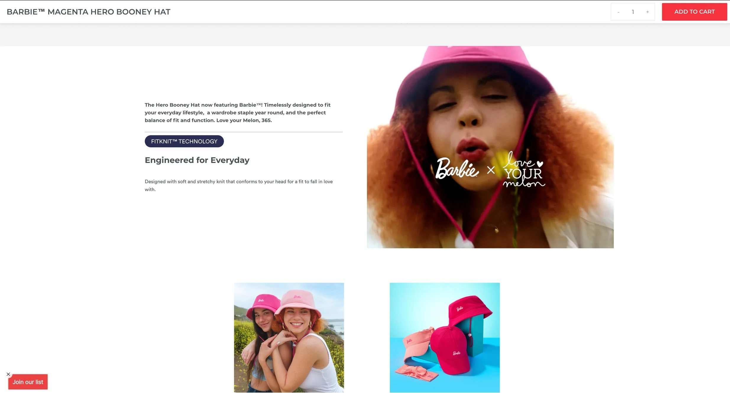 Barbie x Love Your Melon | PDP Page