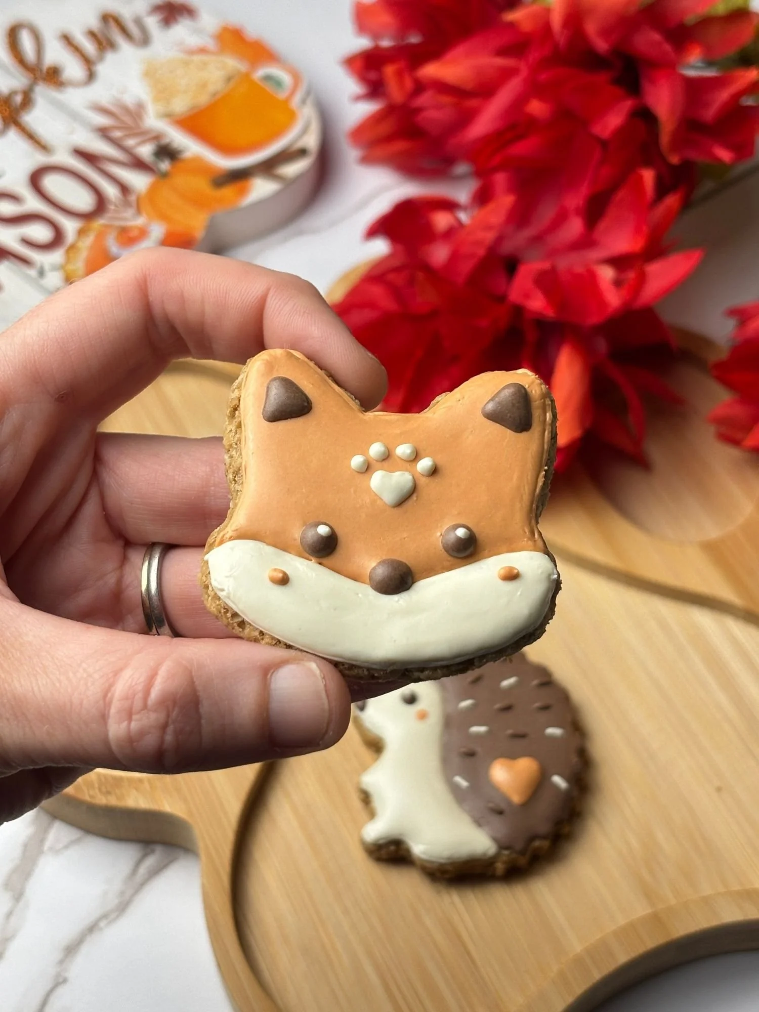 Foxy Fall Dog Cookie