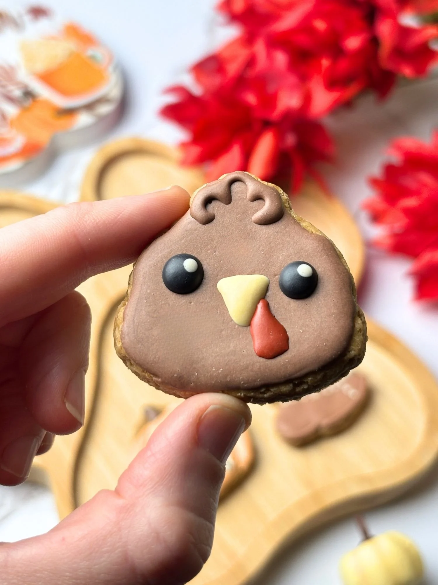Pooch Kingdom Cosy Fall Walkies Dog Treats turkey cookie detail