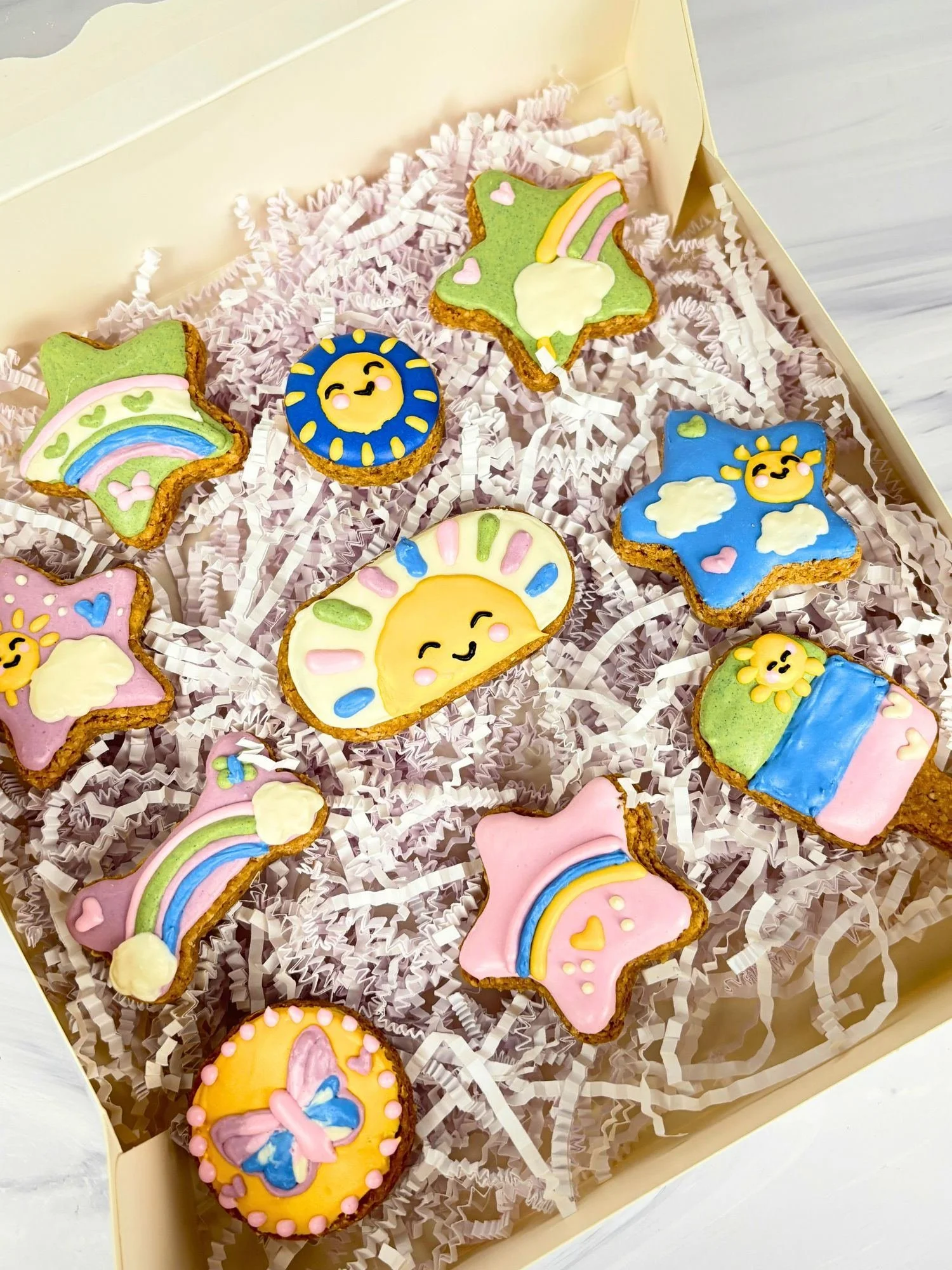 Sunshine & Rainbows Dog Cookie Box