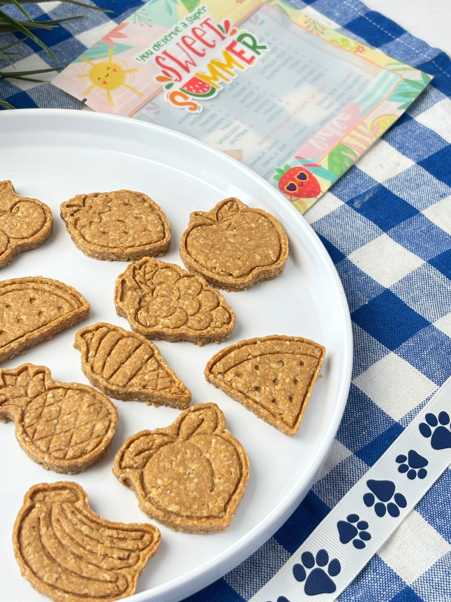 Pooch Kingdom Summer Fruits Dog Cookies close-up detail