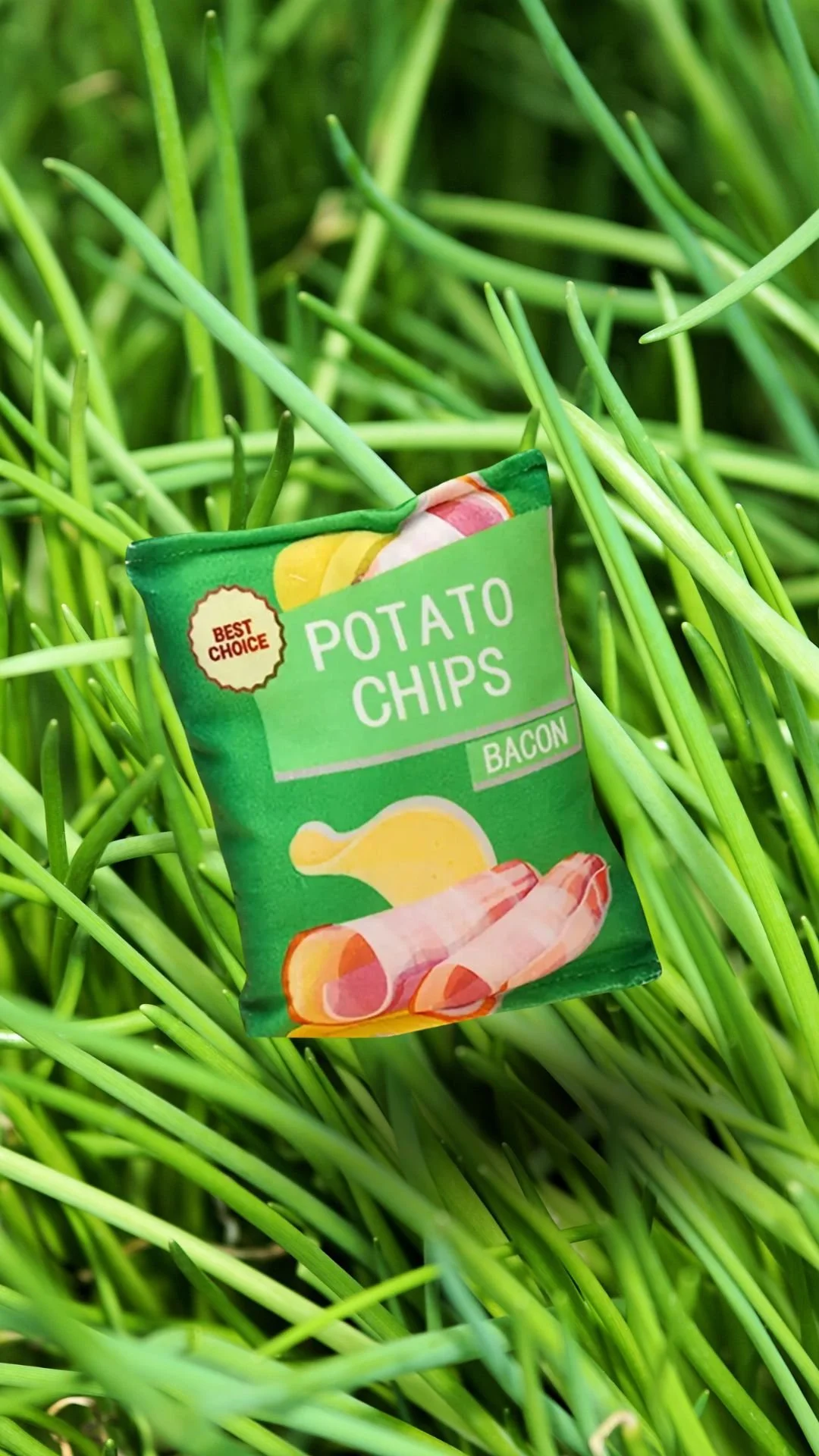 Paw-tato Chips Dog Toy Green