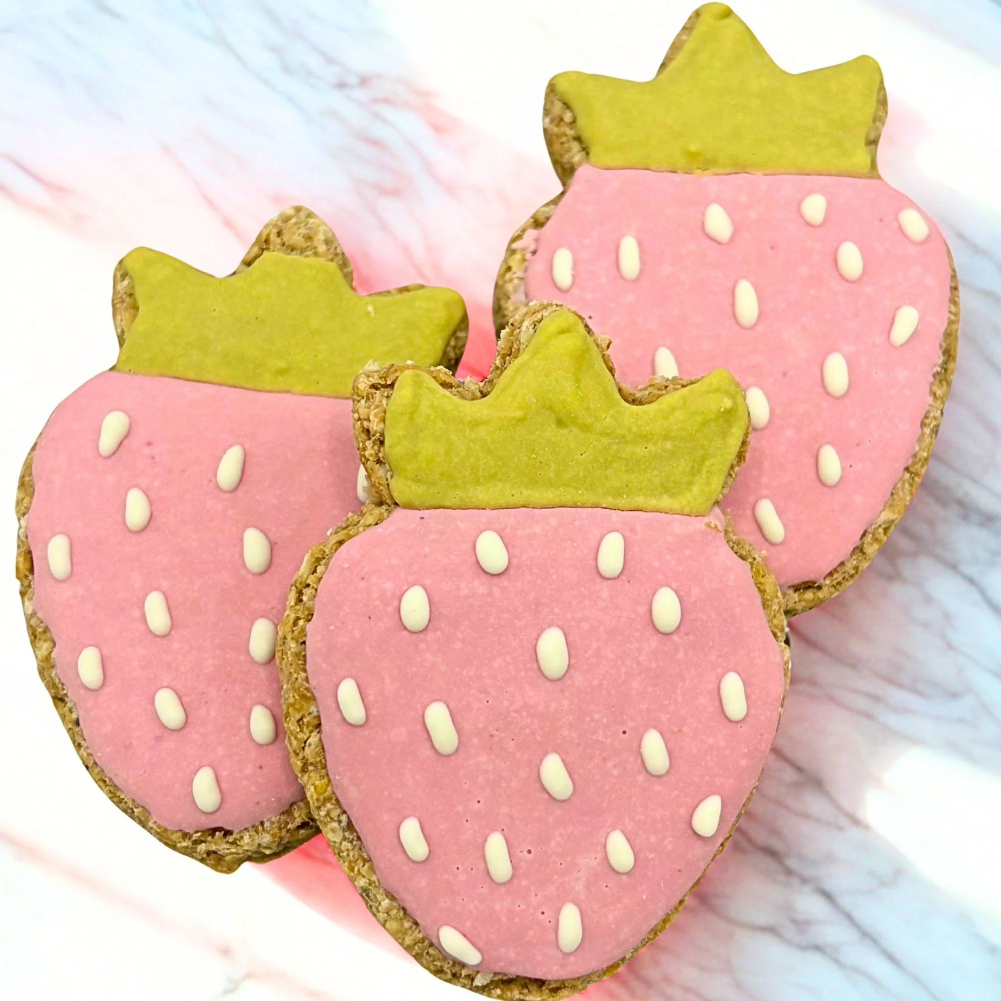 Strawberry Dog Cookies