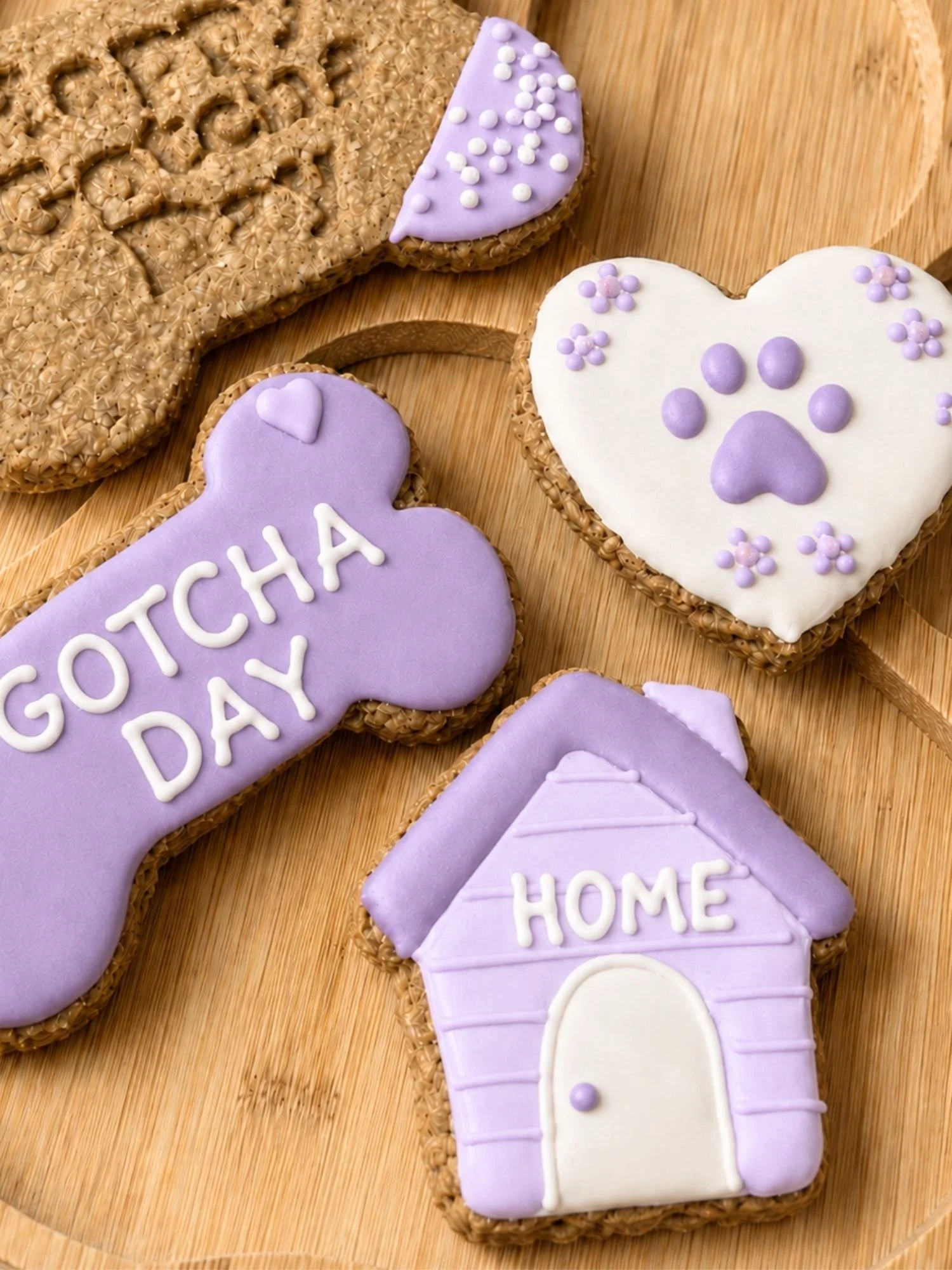Pooch Kingdom Gotcha Day Dog Cookies Purple