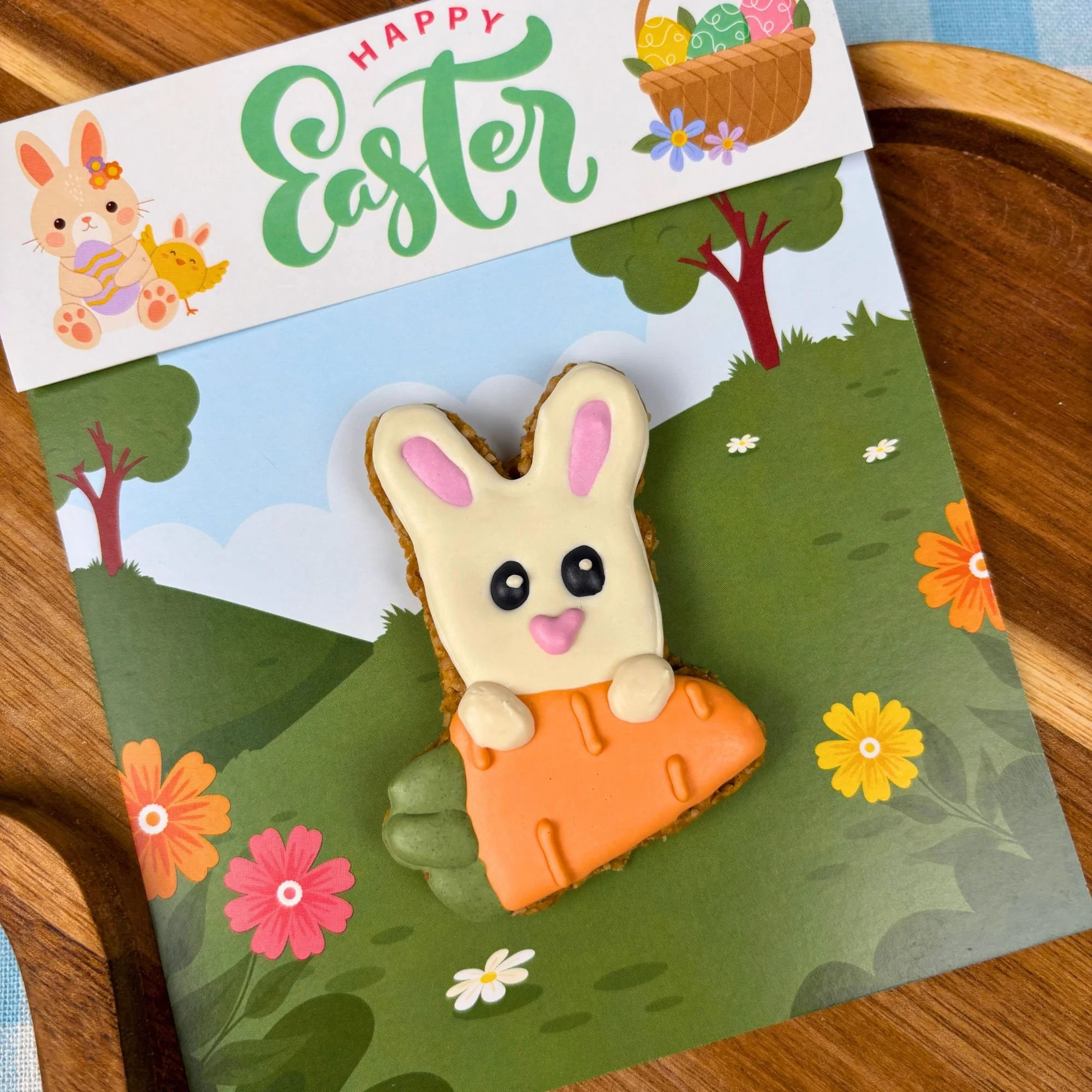 Easter Bunny Carrot Dog Cookie