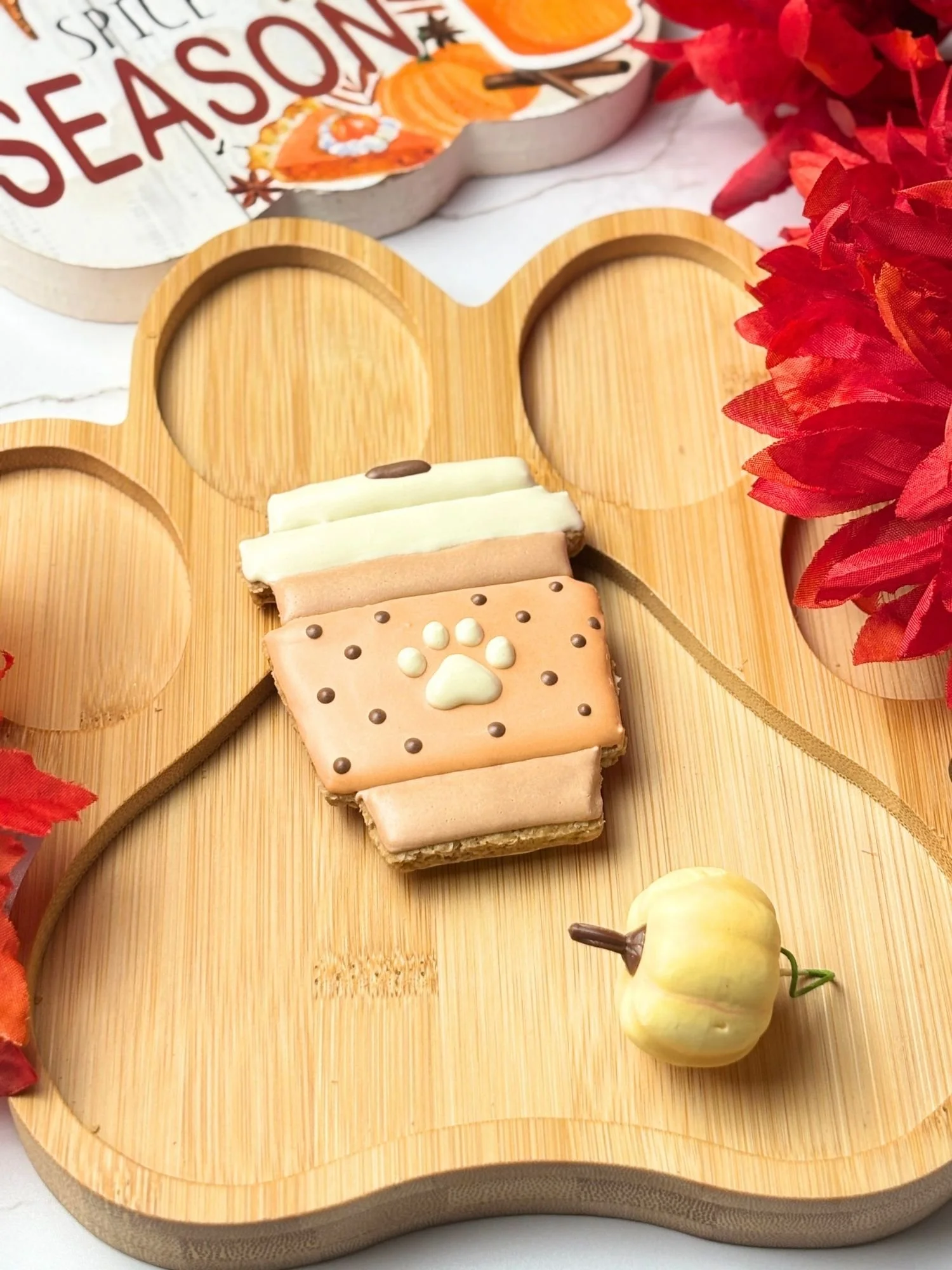 Pumpkin Spice Pup Cup Dog Cookie
