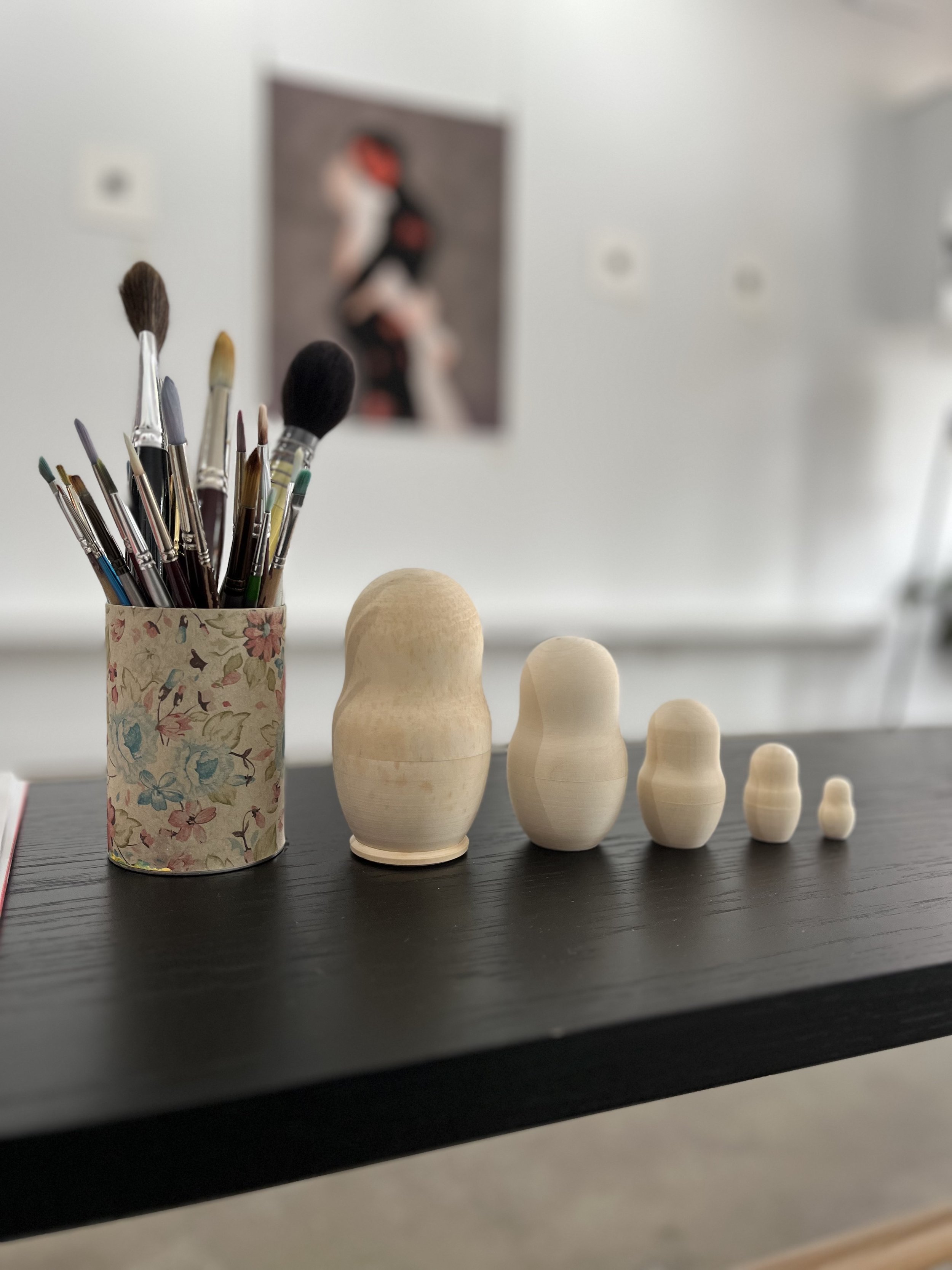 Babushka Nesting Dolls: paint your own family
