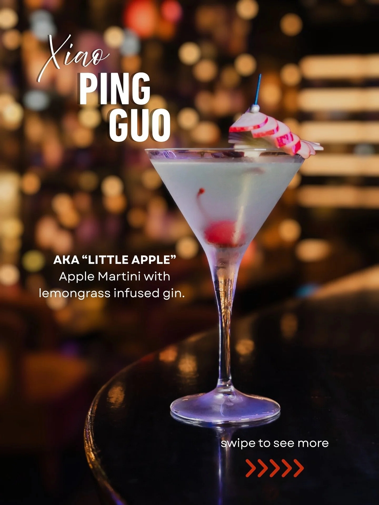 The Apple Martini redefined 🍸 🍏 
Lemongrass-infused gin meets crisp apple in a cocktail that&rsquo;s equal parts bright, clean, and quietly complex.

Taste this refreshing classic with a twist for yourself by the rooftop, karaoke, VIP rooms or by t