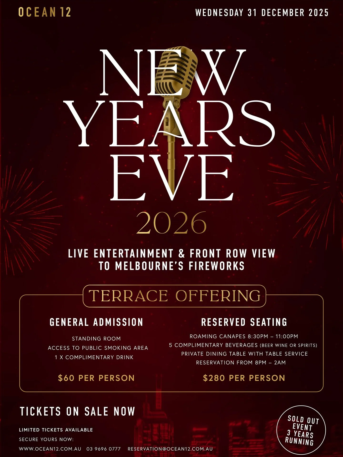It&rsquo;s finally here. 🎉 Celebrate New Year&rsquo;s Eve above Southbank across Ocean 12&rsquo;s signature spaces - from the Rooftop Terrace with city views and live entertainment, to Private Karaoke Rooms and VIP Suites with premium inclusions.

?