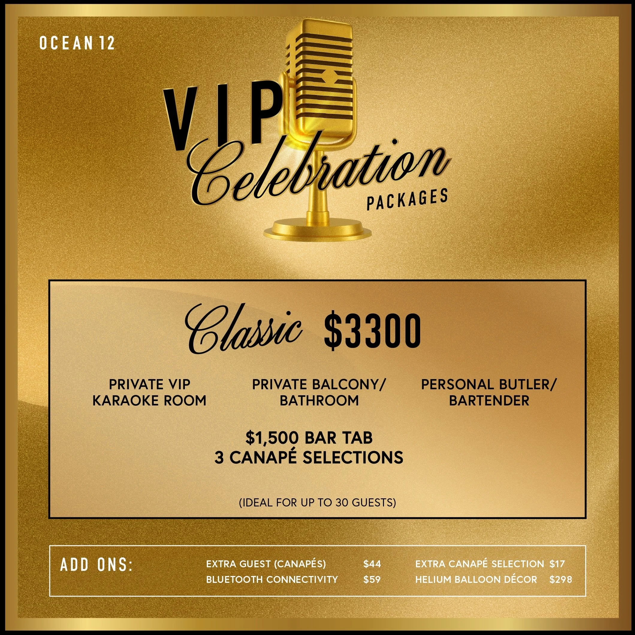 Some nights deserve more than a dinner booking. Our VIP Celebration Packages are now live, with private VIP karaoke rooms, bar tabs, canap&eacute; selections and dedicated butler service for birthdays, hens, work nights and proper group celebrations.