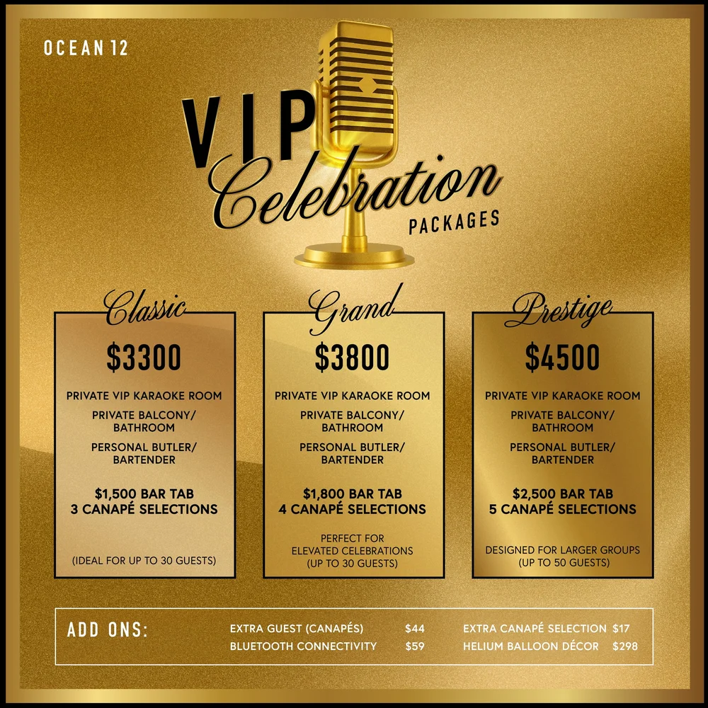 VIP Rooms — OCEAN 12